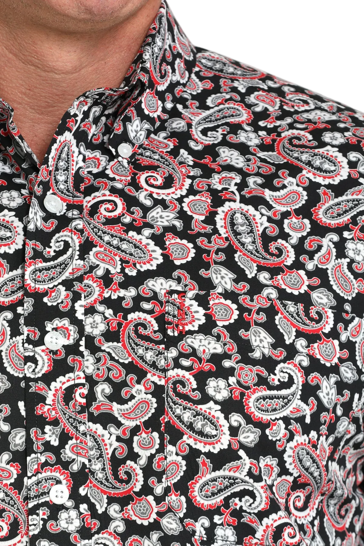 CINCH MEN' S PRINT MODERN SHIRT - BLACK**FINAL SALE**