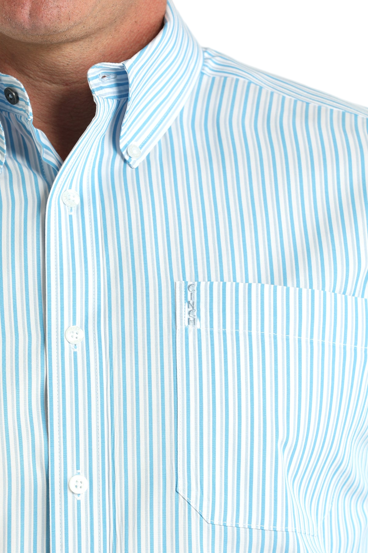 CINCH MEN'S STRIPE MODERN SHIRT - WHITE**FINAL SALE**