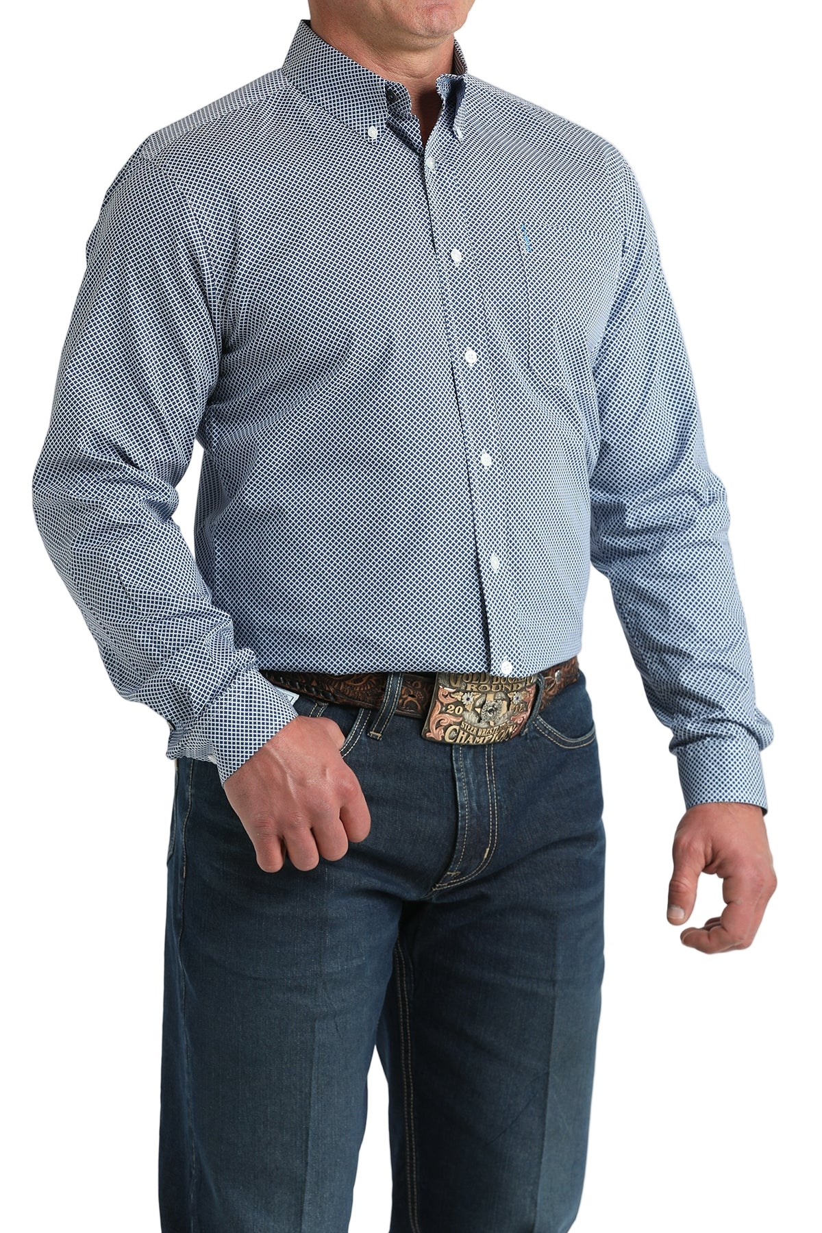 CINCH MEN'S PRINT SHIRT - BLUE**FINAL SALE**