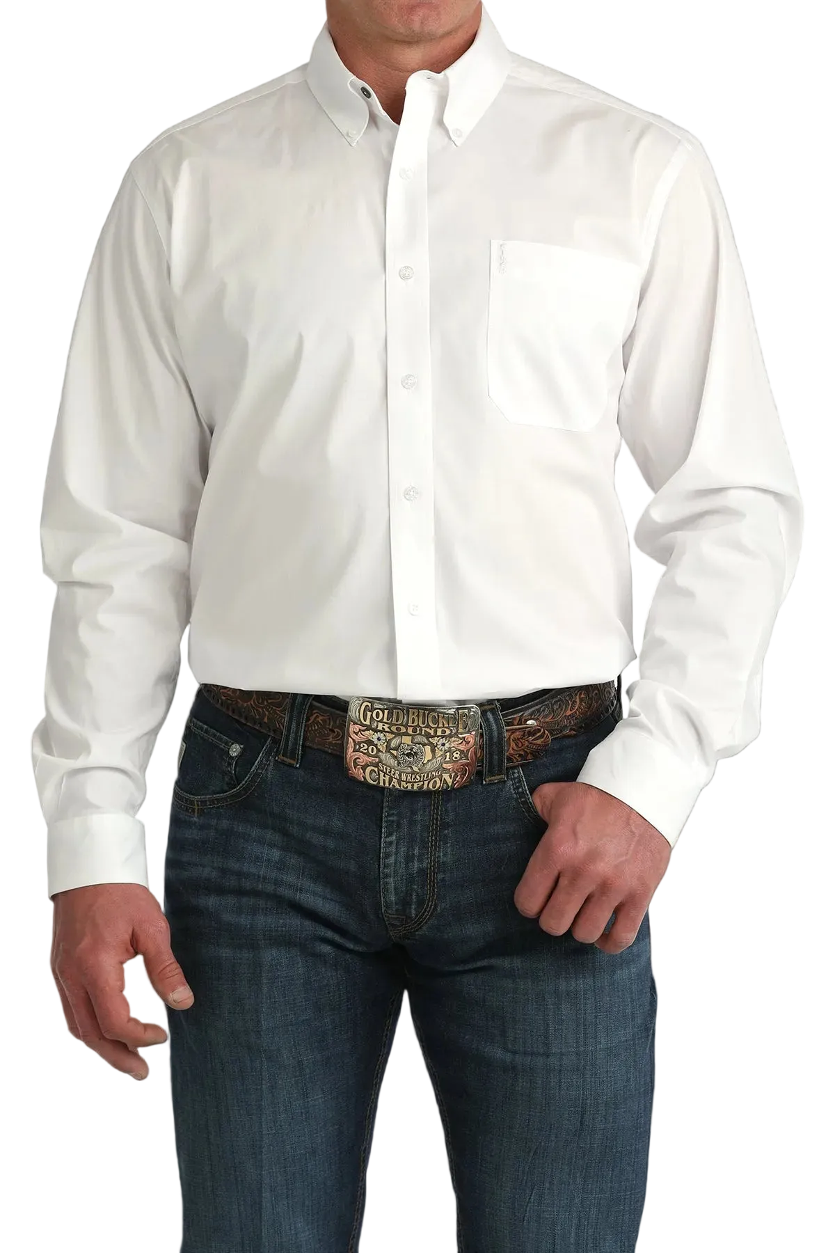 CINCH MENS MODERN FIT PRINT - WHITE