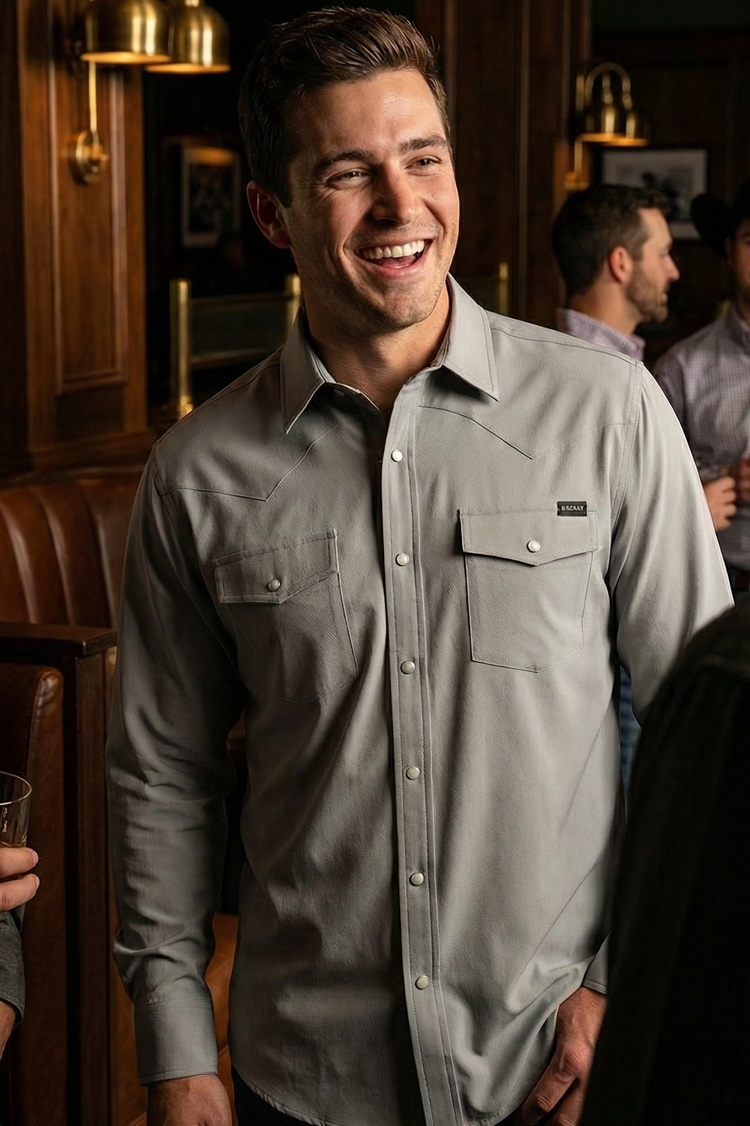 CINCH MENS CAMP SHIRT - GRAY