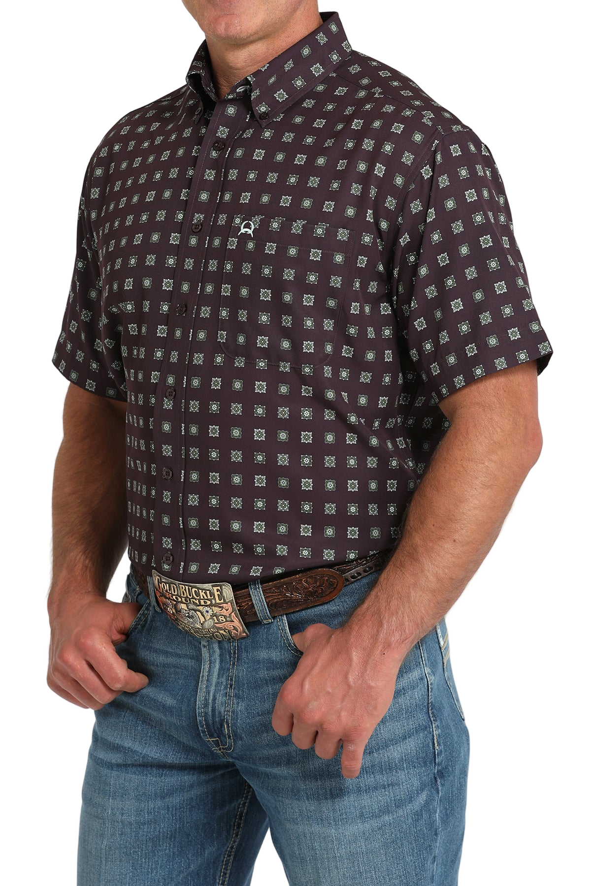 CINCH MEN'S ARENAFLEX SHIRT - PURPLE