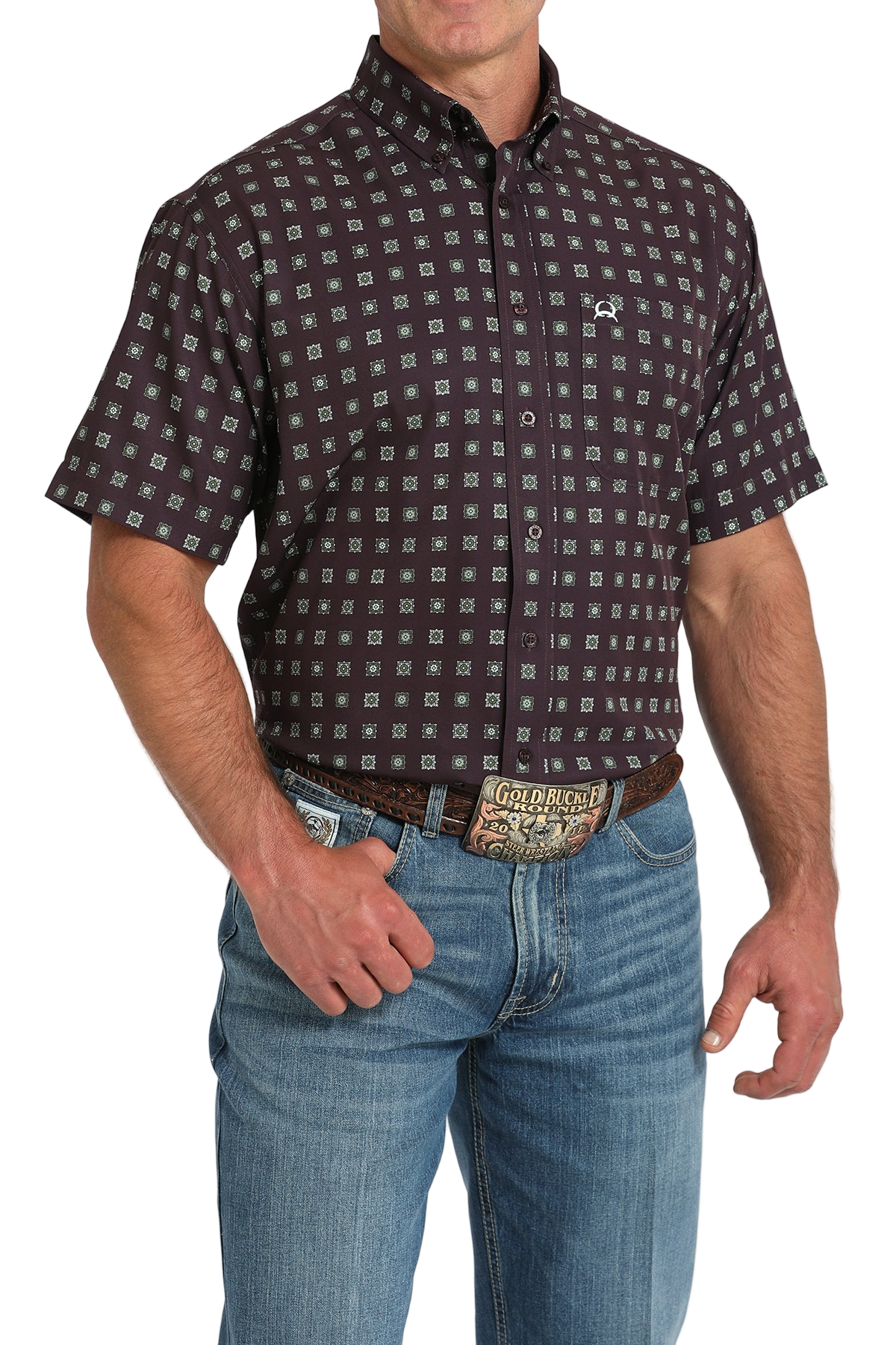 CINCH MEN'S ARENAFLEX SHIRT - PURPLE