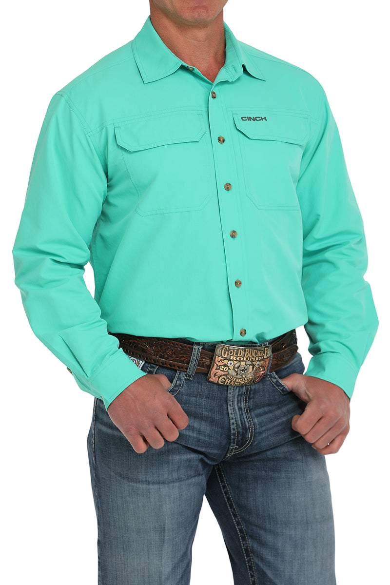 CINCH MEN'S ARENAFLEX SHIRT - TURQUOISE