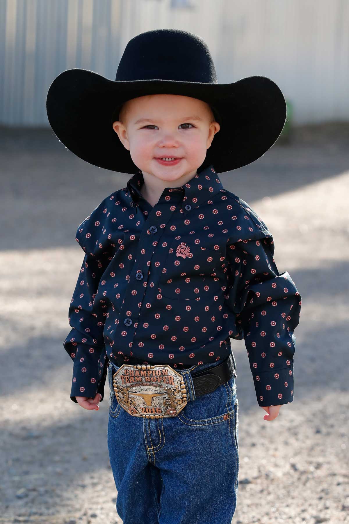 CINCH BOY'S TODDLER PRINT SHIRT - BLUE**FINAL SALE**
