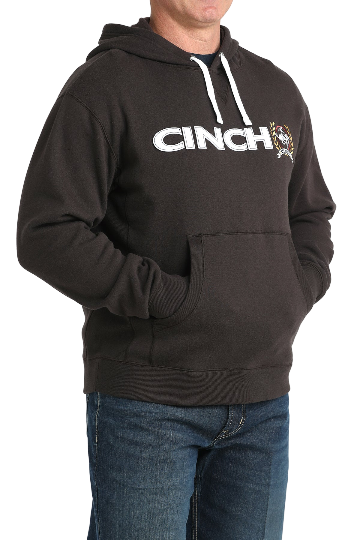 CINCH MENS PULLOVER HOODIE - BROWN