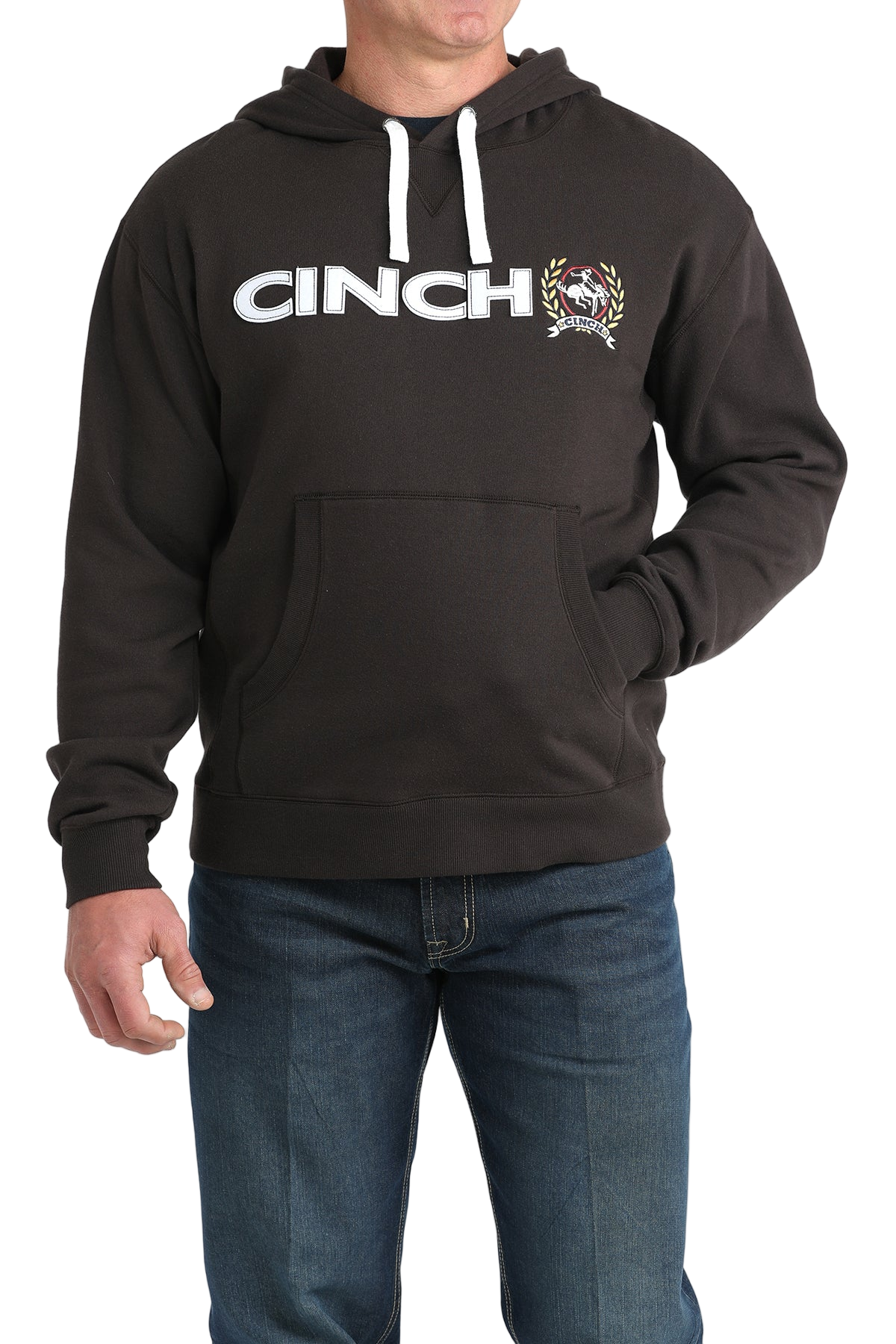CINCH MENS PULLOVER HOODIE - BROWN