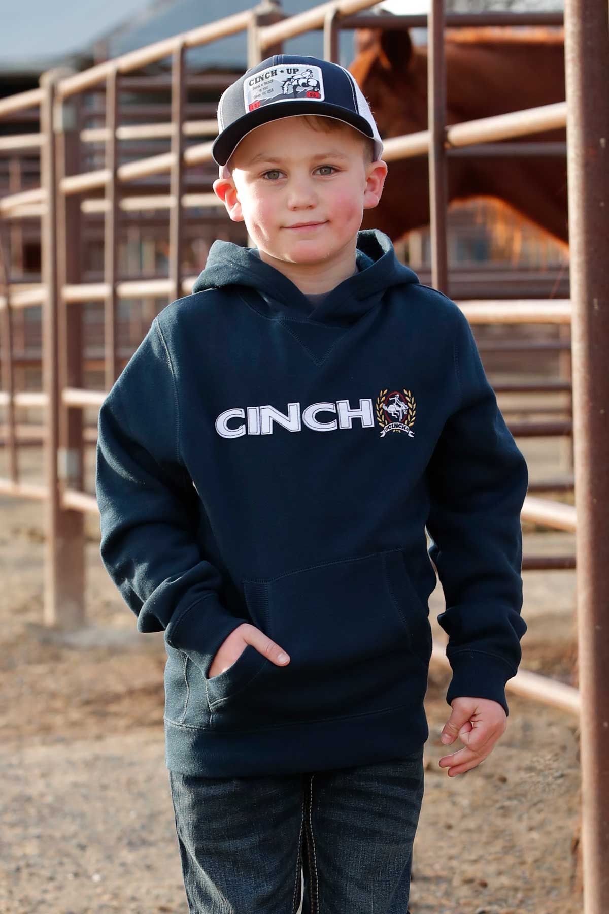 CINCH BOYS PULLOVER HOODIE - BLUE**FINAL SALE**