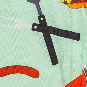 Close-up of men's Cinch underwear featuring an all-over 'BBQing' pattern