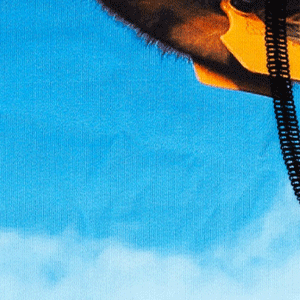 Close-up of men's Cinch underwear featuring a picture of a cow on a blue sky background
