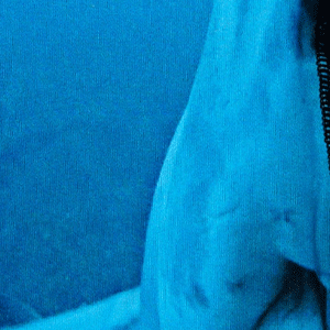 Close-up of men's Cinch underwear  featuring a picture of a shark fin in the ocean