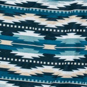 Close-up of men's Cinch, teal underwear with an Aztec print