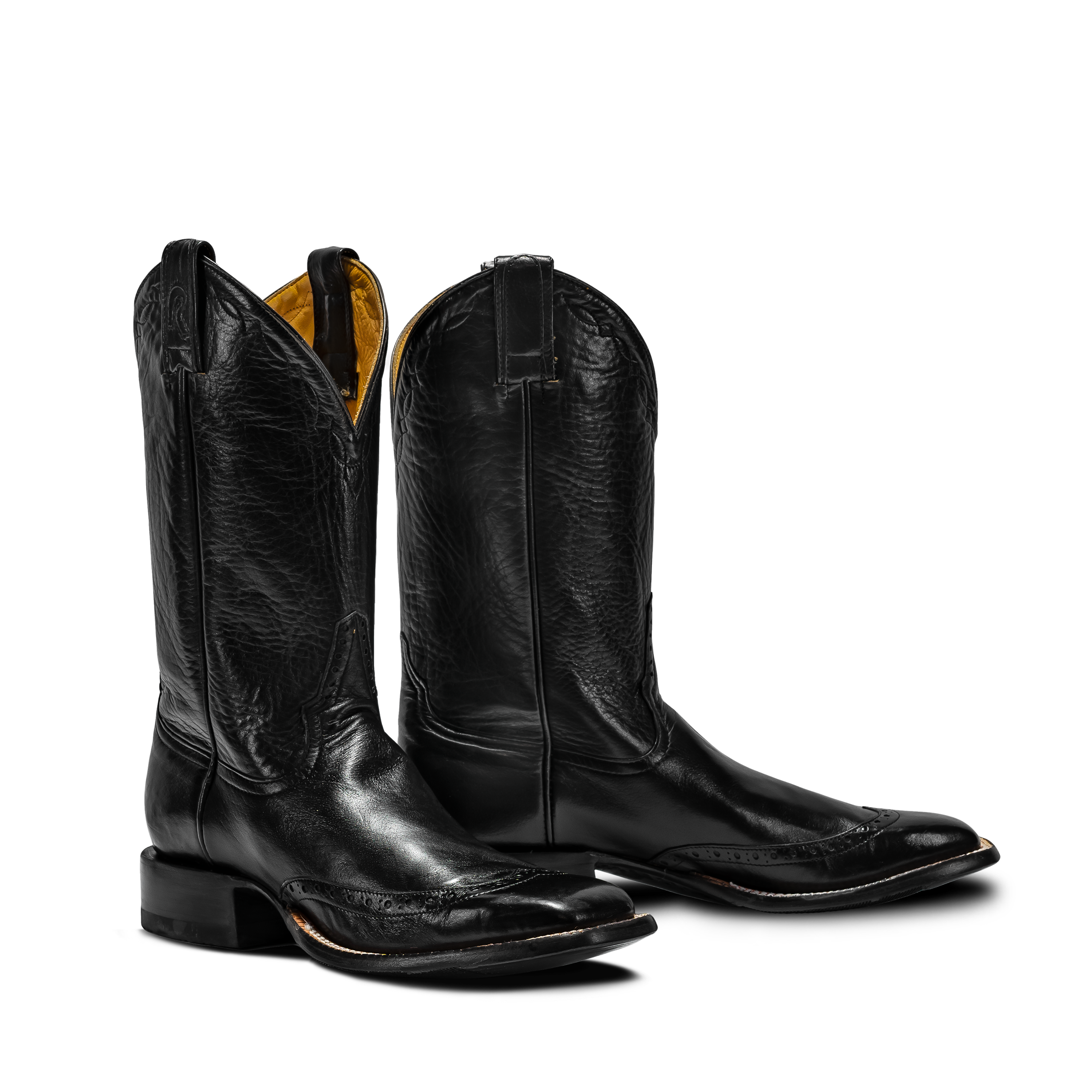 ROD PATRICK BLACK CALF WITH BLACK WING TIP (D)