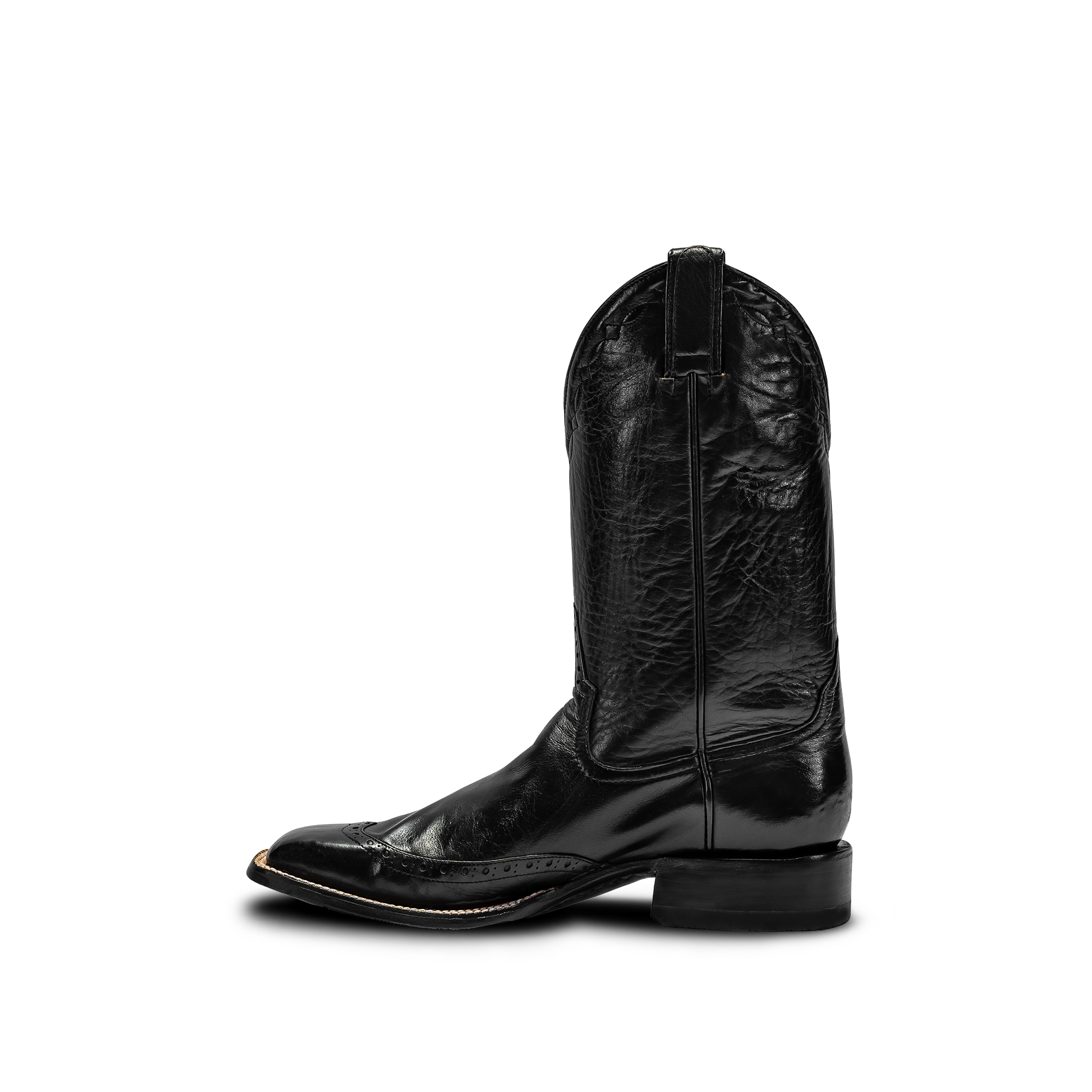 ROD PATRICK BLACK CALF WITH BLACK WING TIP (D)