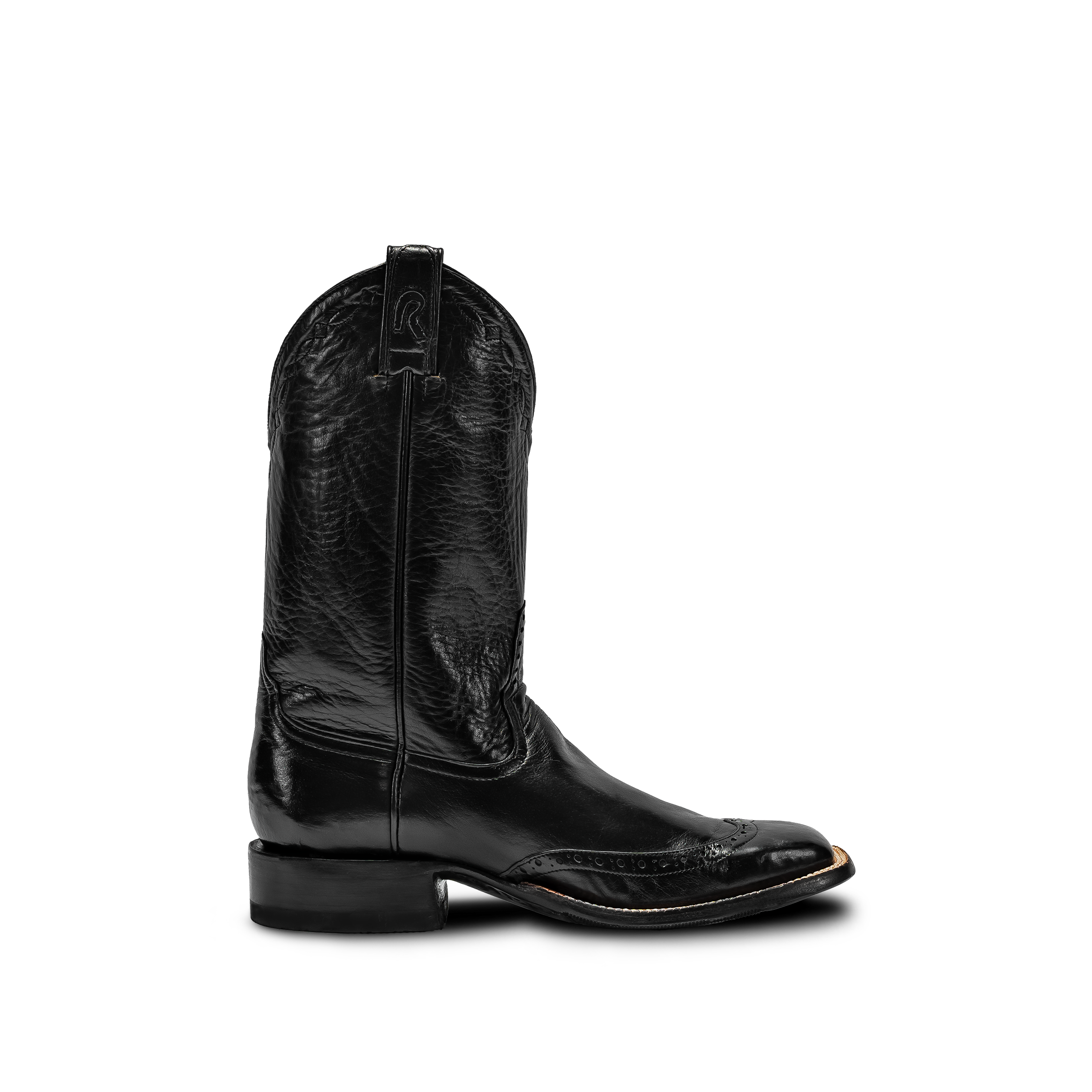 ROD PATRICK BLACK CALF WITH BLACK WING TIP (D)