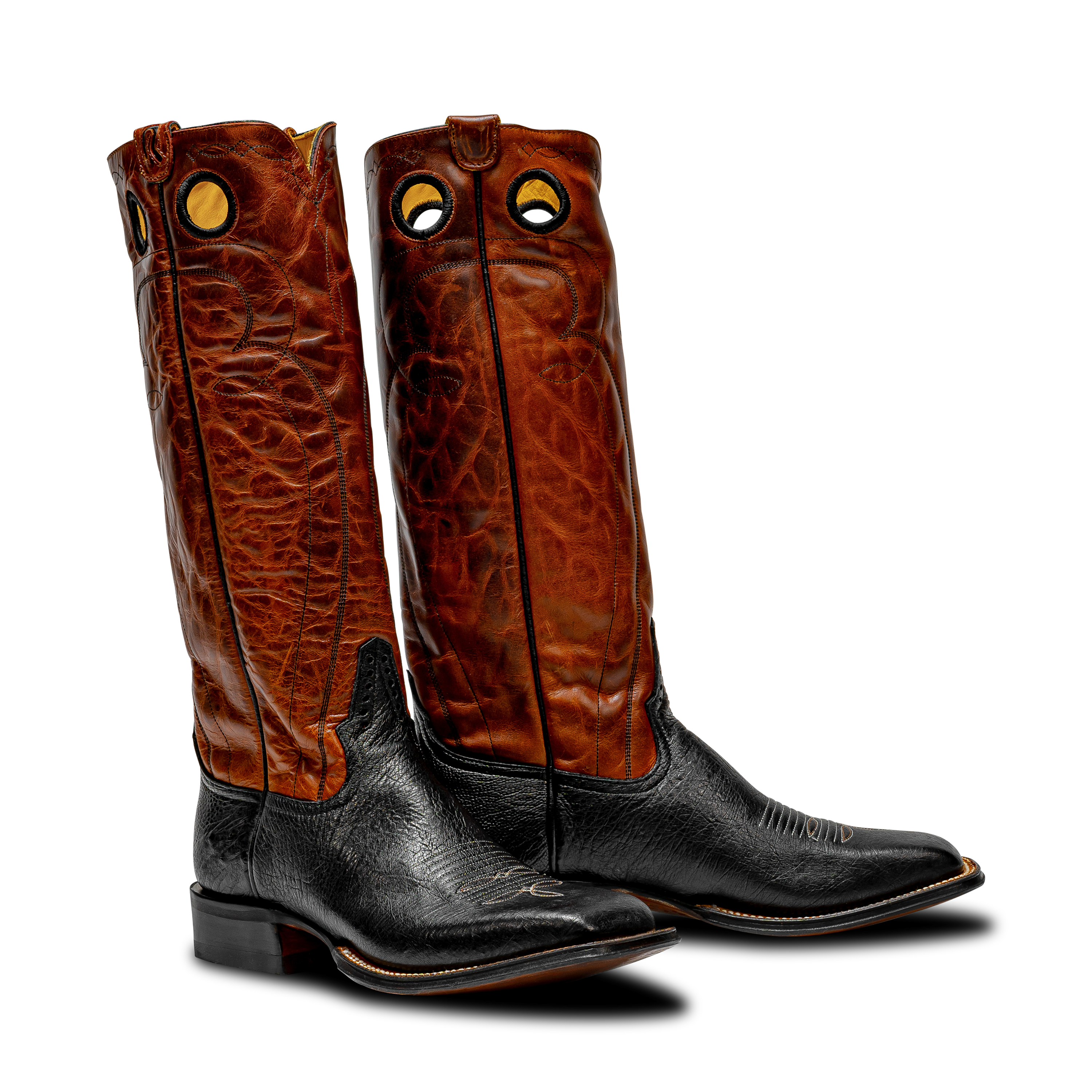ROD PATRICK BLACK SMOOTH OSTRICH (D)