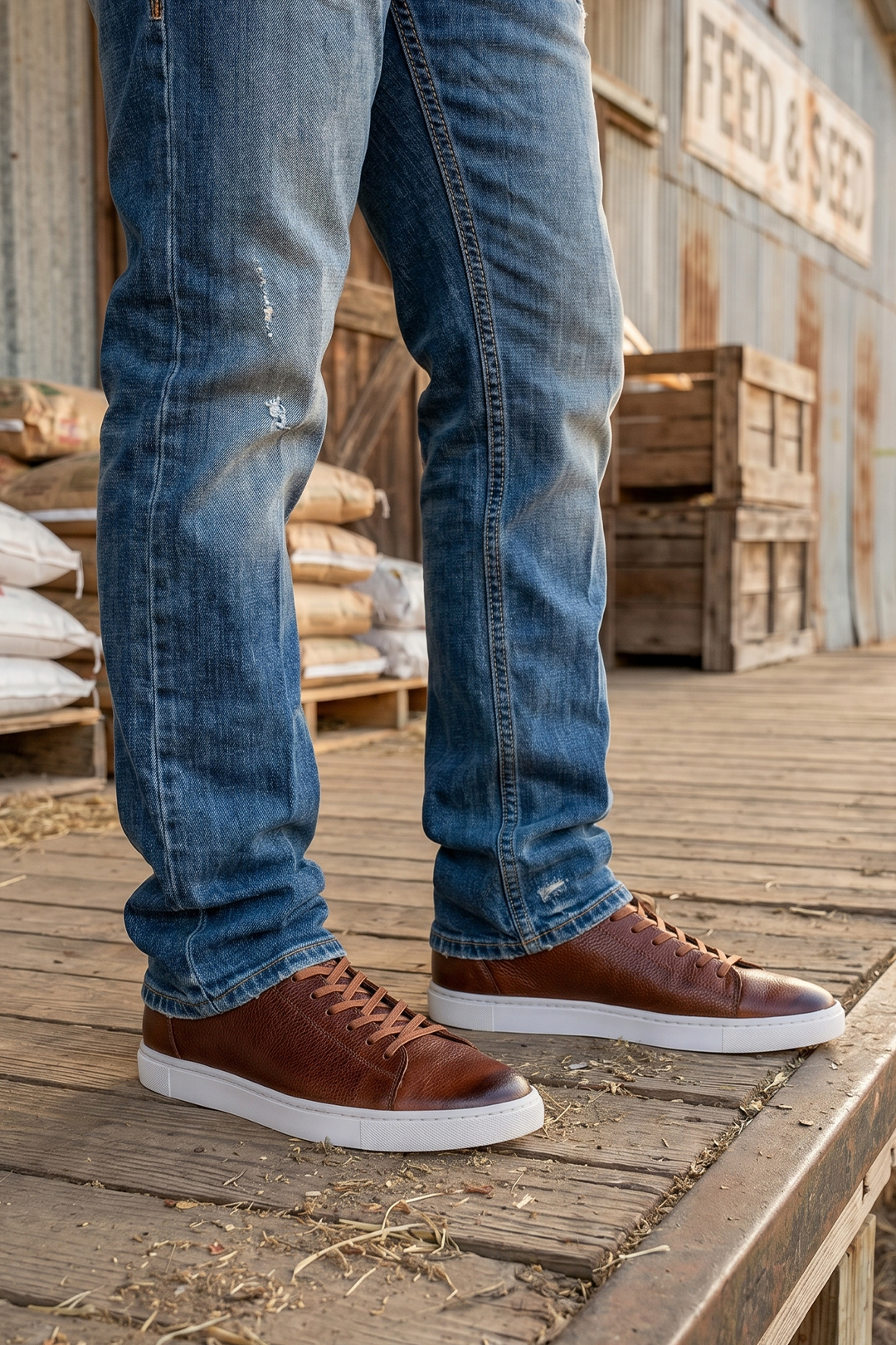 Go West Supply The McCrae Leather Sneaker - Brown