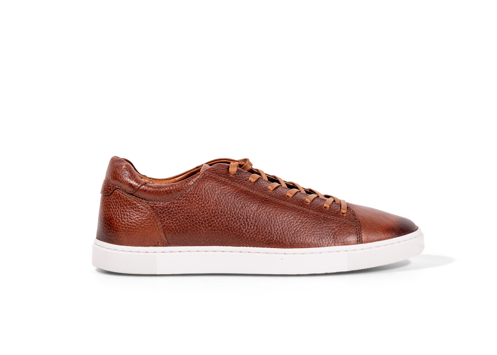 Go West Supply Brown leather sneaker on a white background