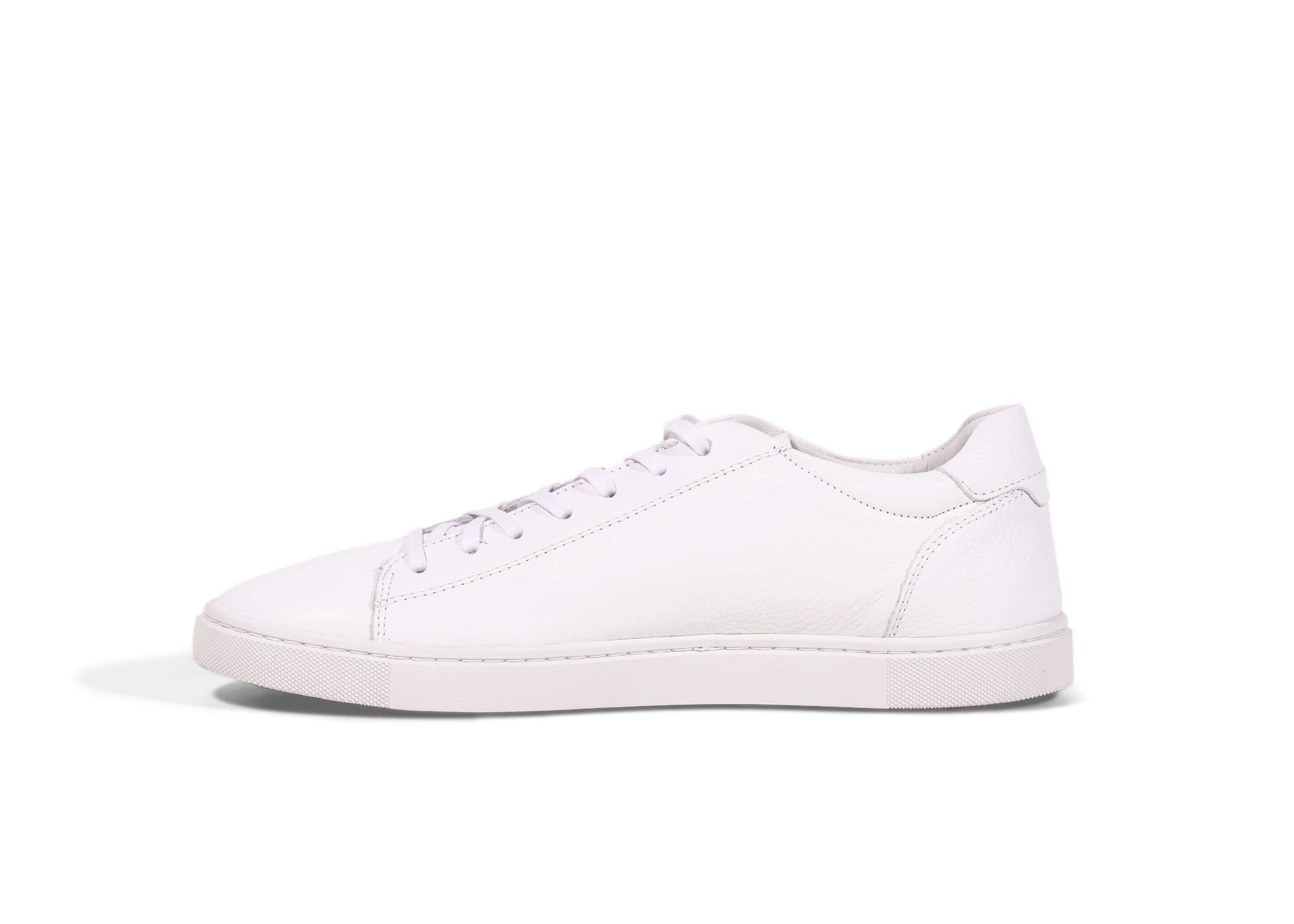 Go West Supply White leather sneaker on a white background