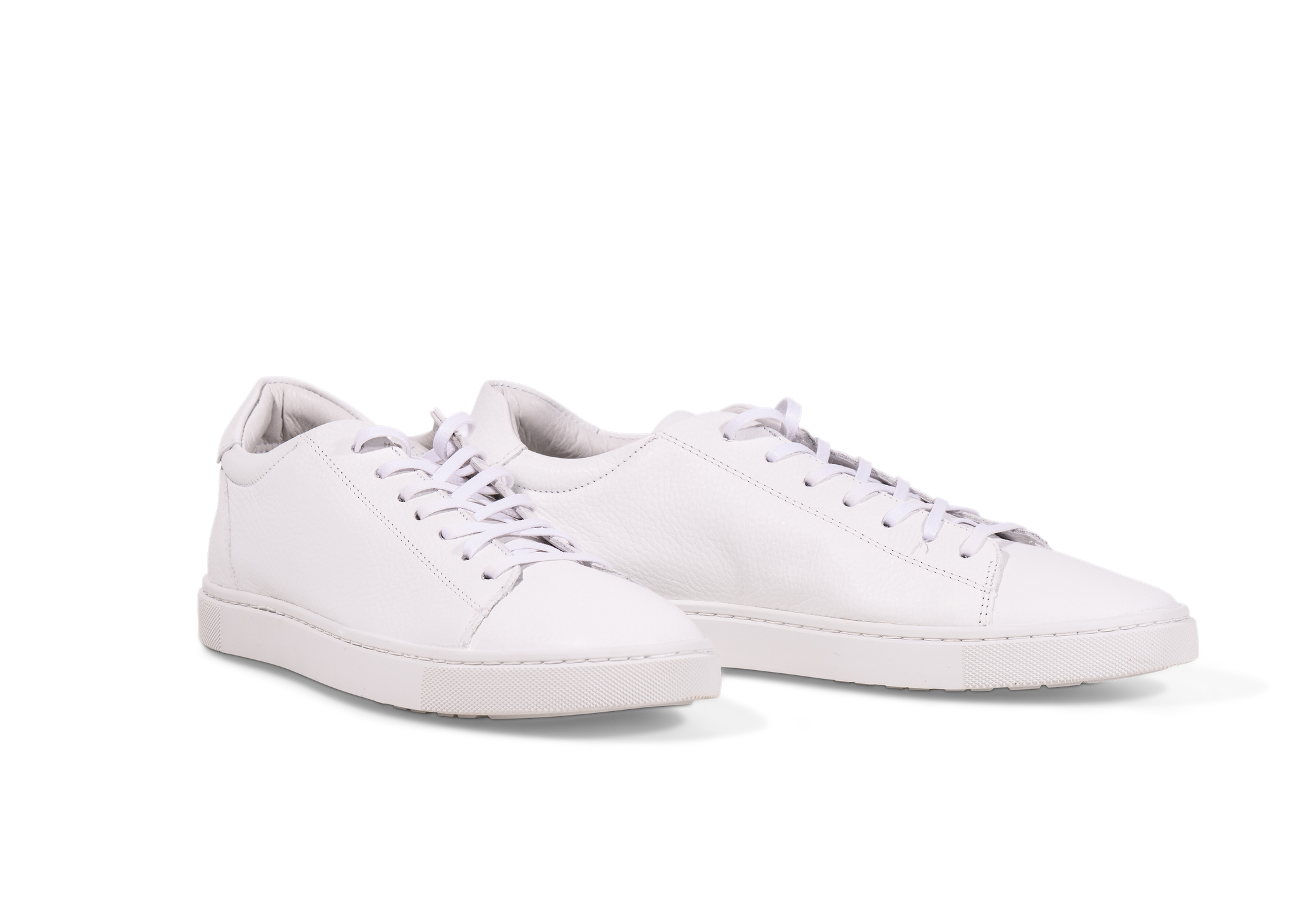Go West Supply White leather sneakers on a white background