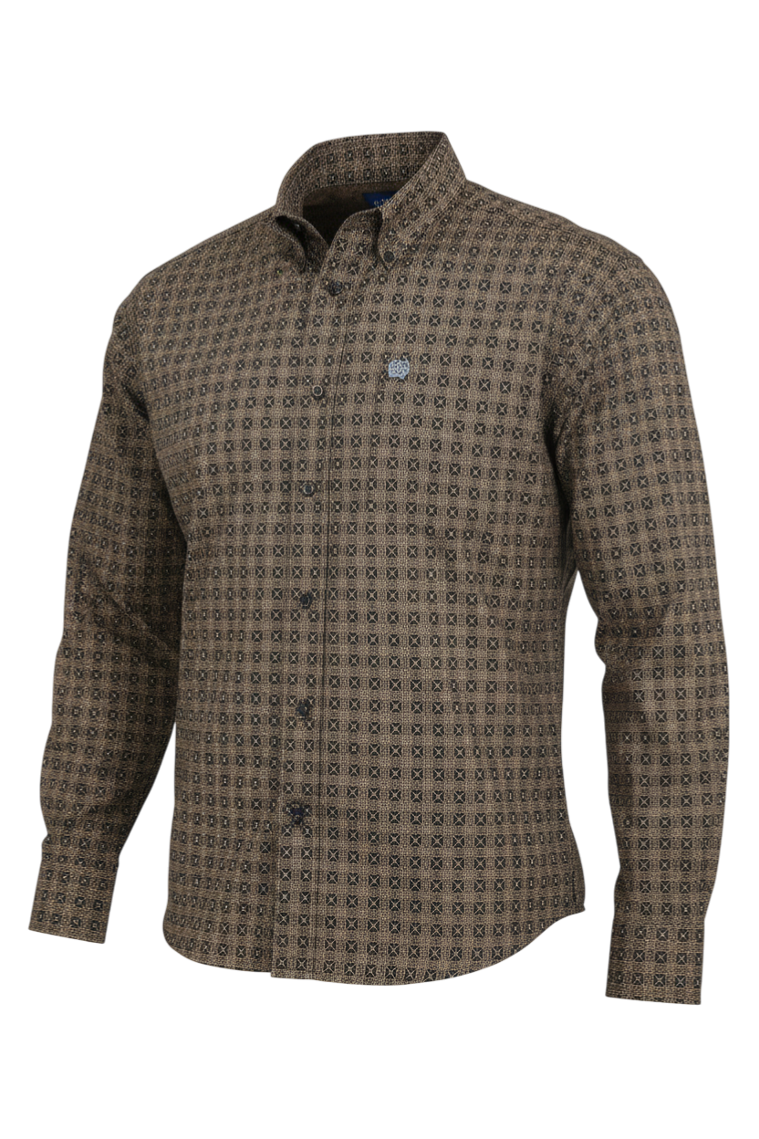 CINCH MEN'S PRINT SHIRT - BLACK**FINAL SALE**