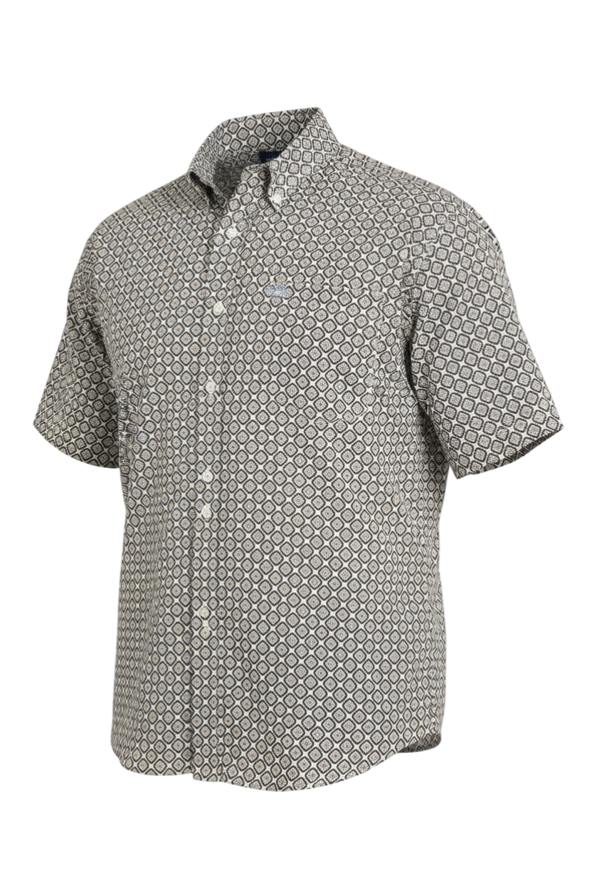 CINCH MEN'S PRINT SHIRT - WHITE**FINAL SALE**