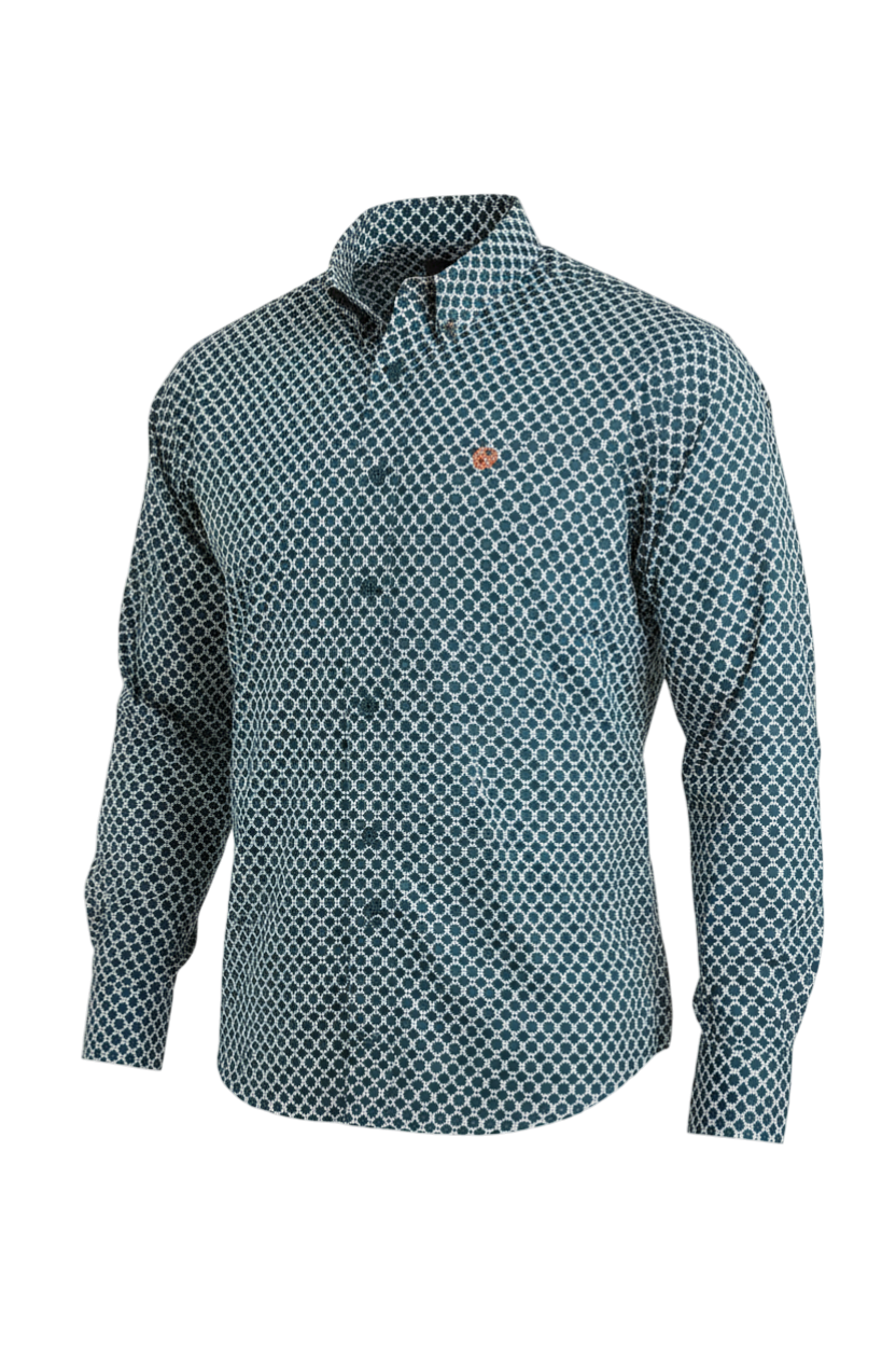 CINCH MEN'S PRINT SHIRT - TEAL