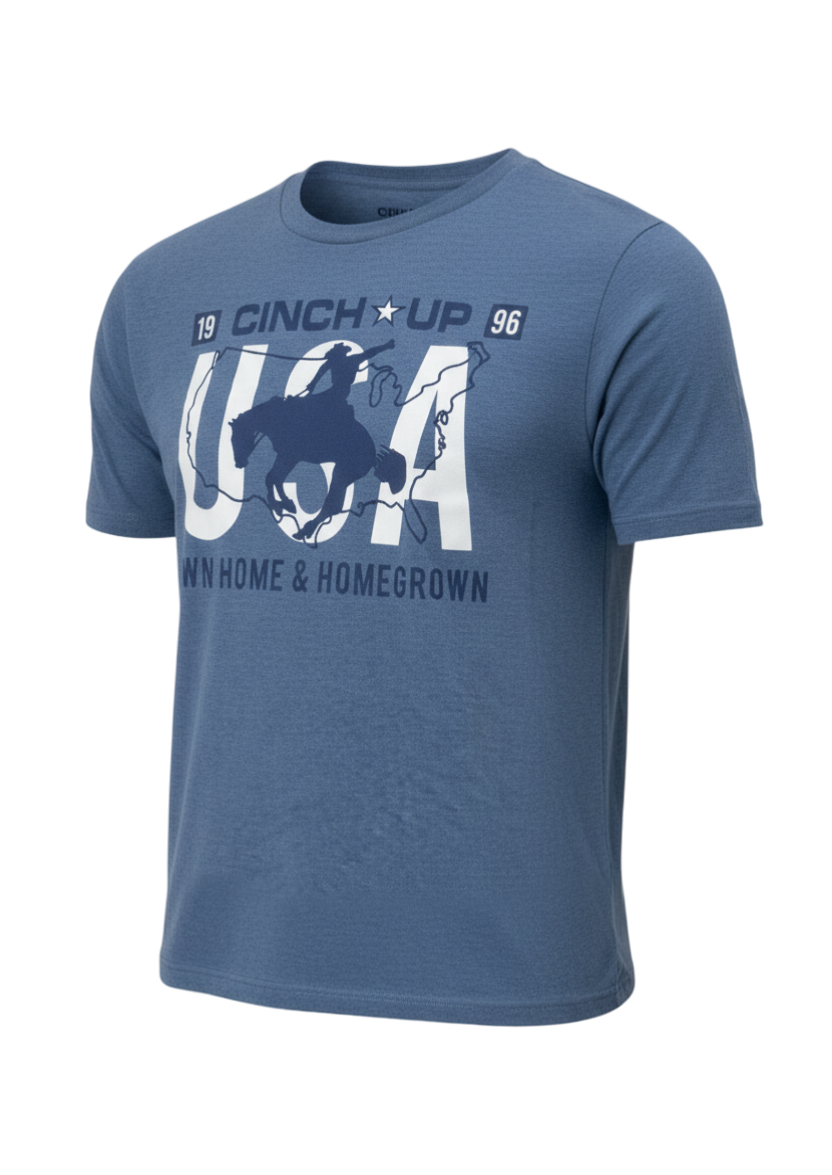 CINCH MEN'S GRAPHIC T-SHIRT - DENIM BLUE