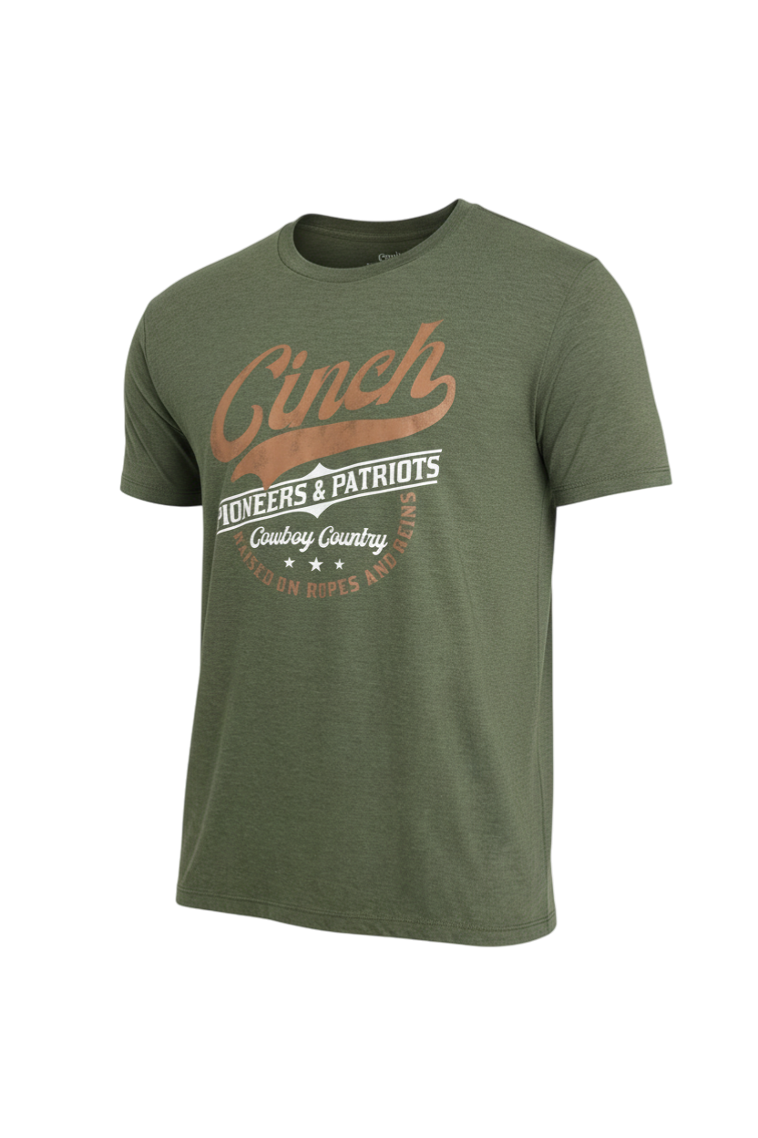 CINCH MEN'S GRAPHIC T-SHIRT - GREEN