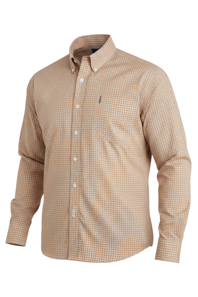 CINCH MEN'S PRINT MODERN SHIRT - CORAL**FINAL SALE**