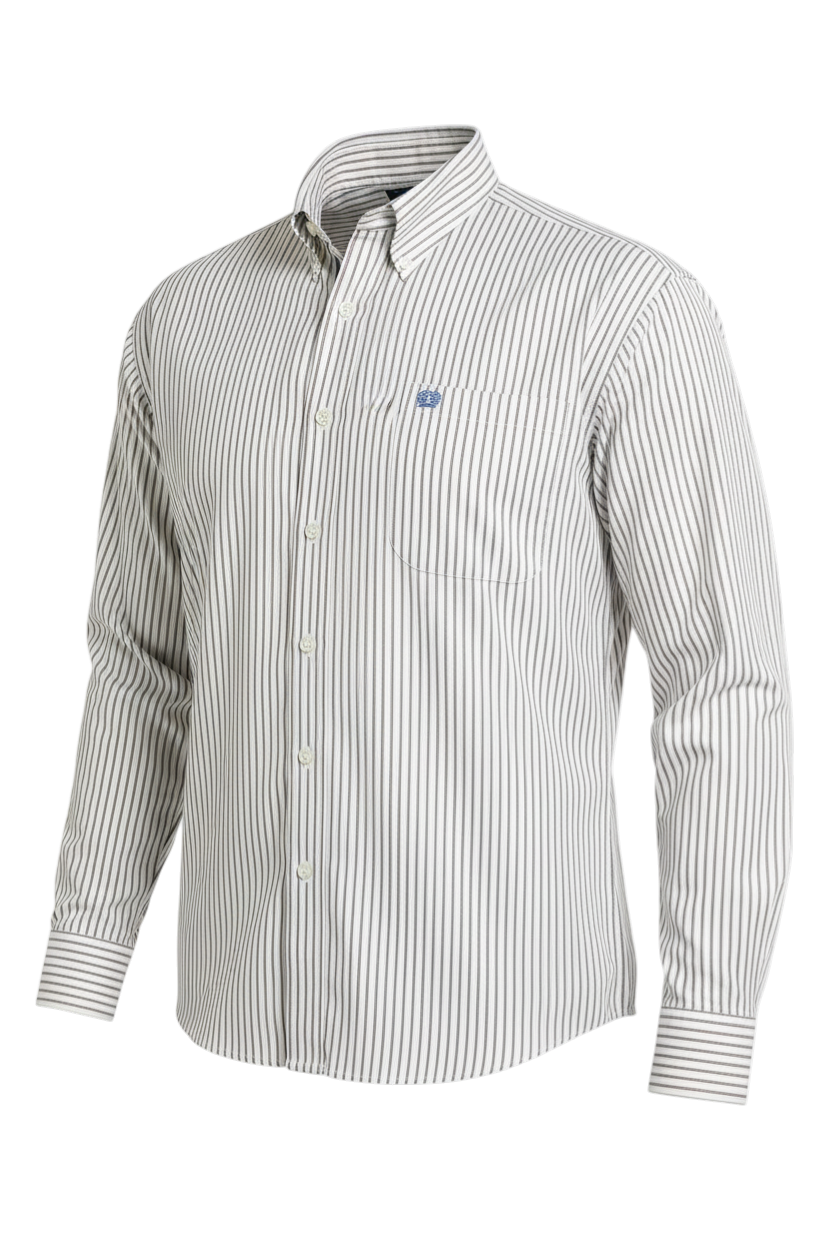 CINCH MEN'S STRIPE SHIRT - CREAM**FINAL SALE**