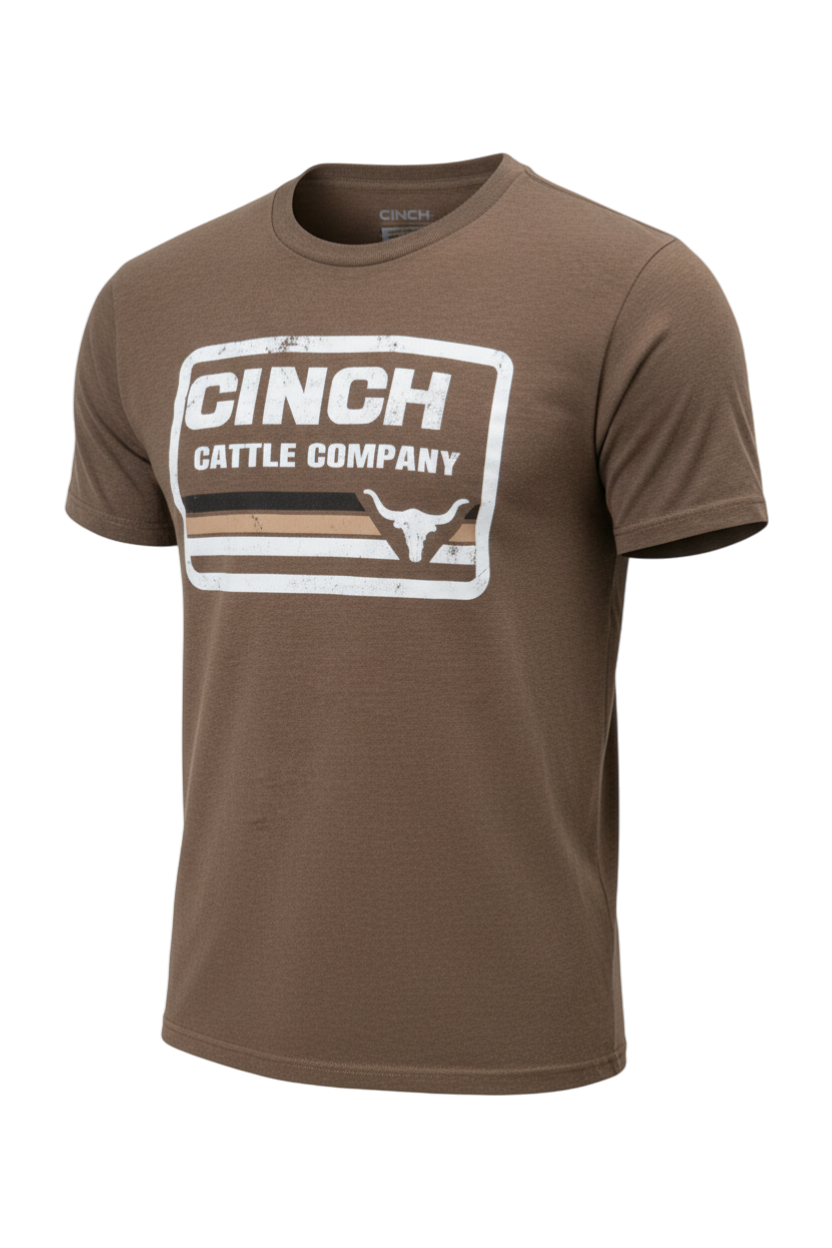 CINCH MEN'S GRAPHIC T-SHIRT - BROWN