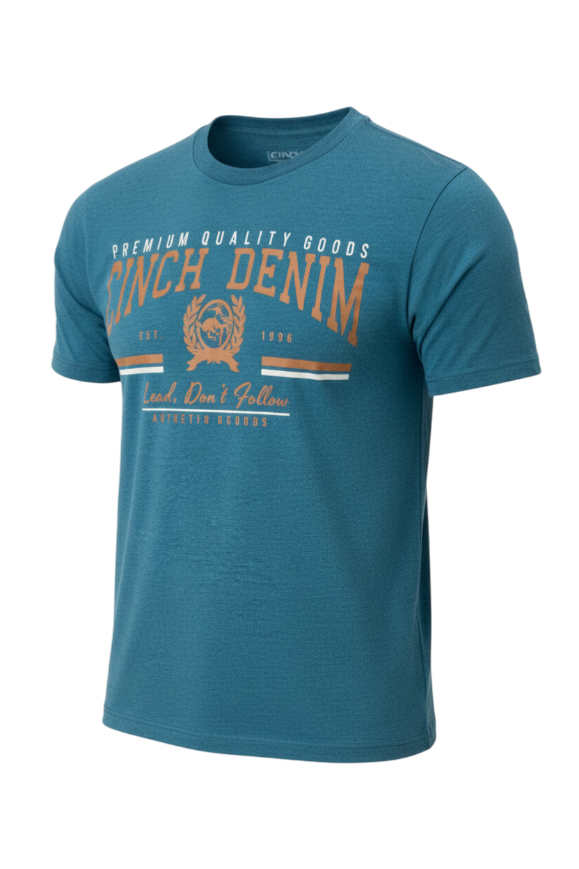CINCH MEN'S GRAPHIC T-SHIRT - TEAL