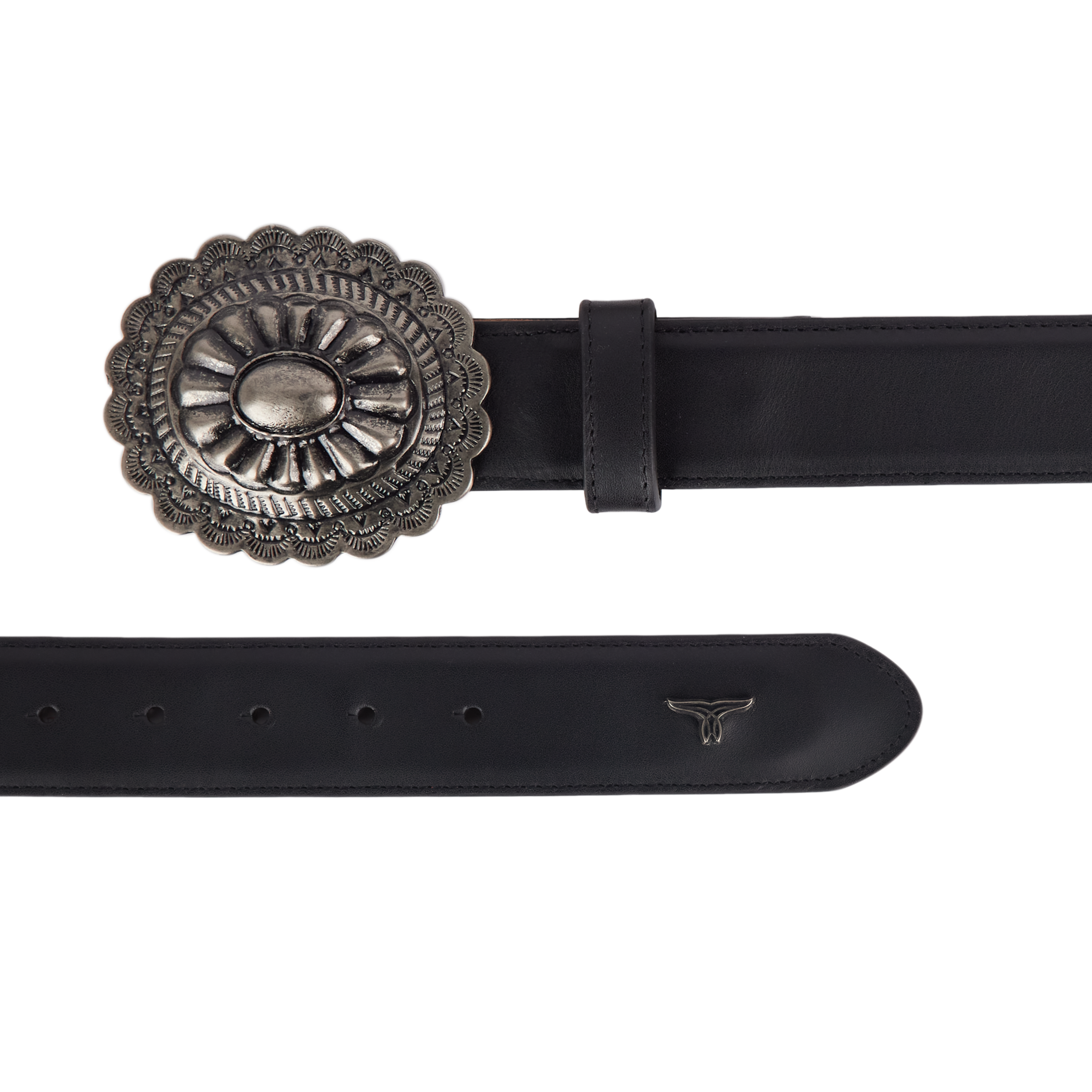 Lane 1.5 Woven Braided Belt with Round Buckle - Jet Black