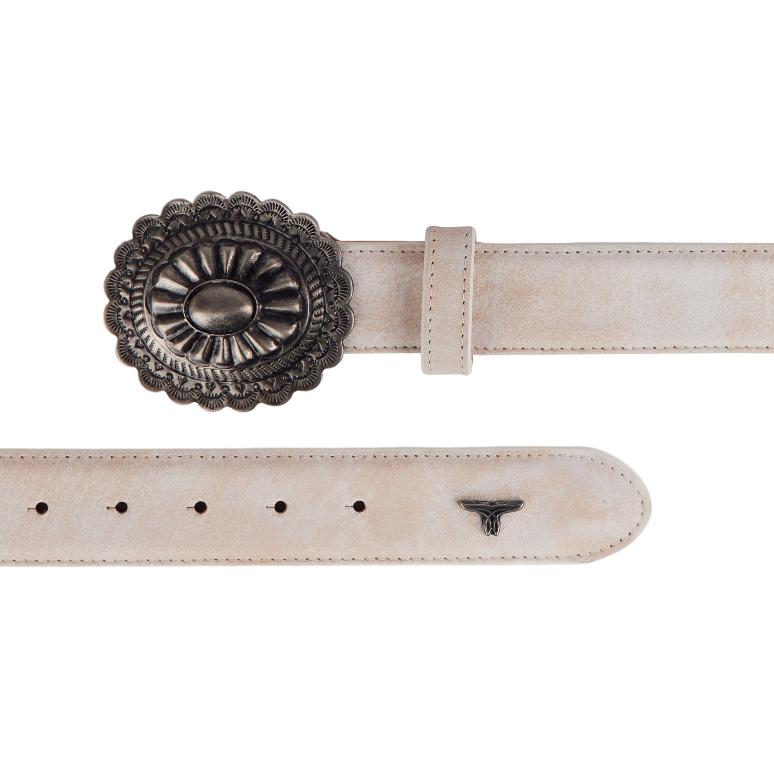 Lane 1.5 Woven Braided Belt with Round Buckle - Ceramic Crackle