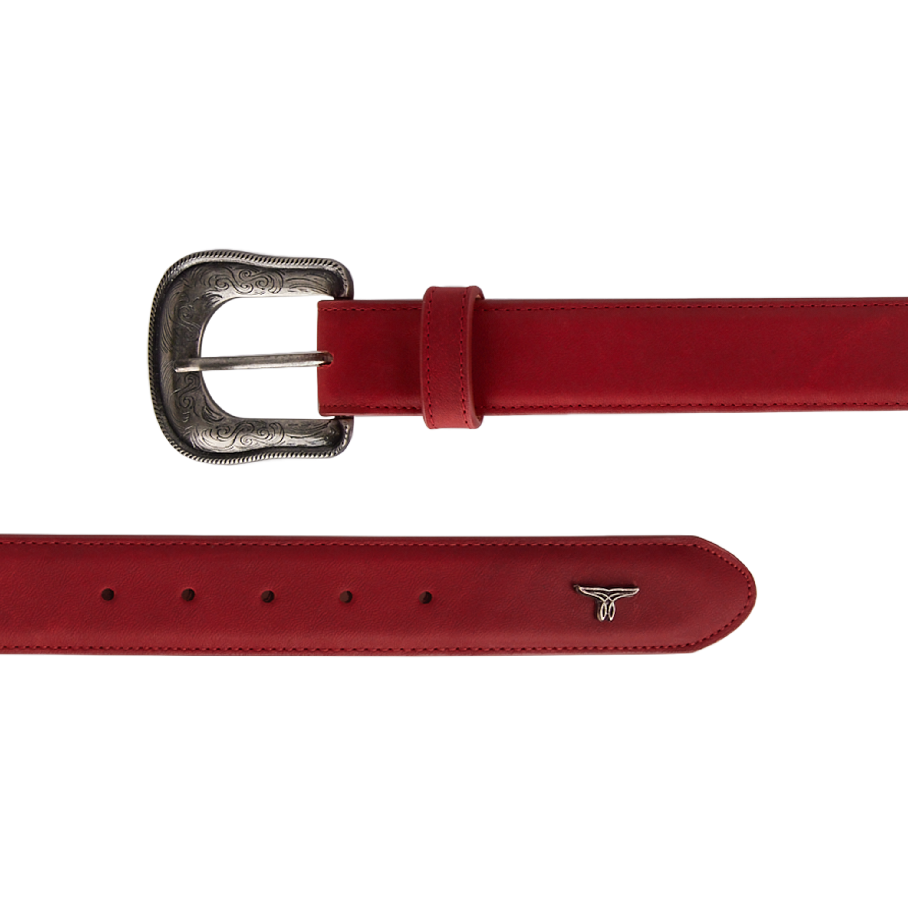 Lane 1.5 Woven Laced Belt with Single Buckle - Smoldering Ruby