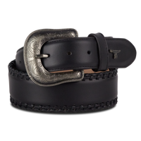 Lane 1.5 Woven Laced Belt with Single Buckle - Jet Black