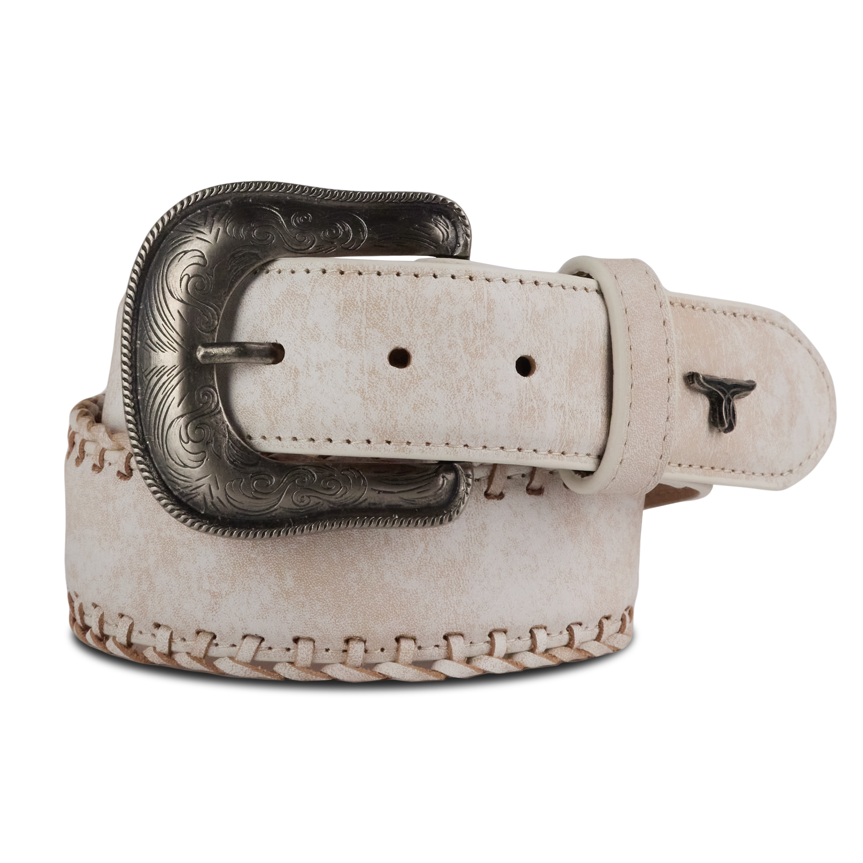Lane 1.5 Woven Laced Belt with Single Buckle - Ceramic Crackle