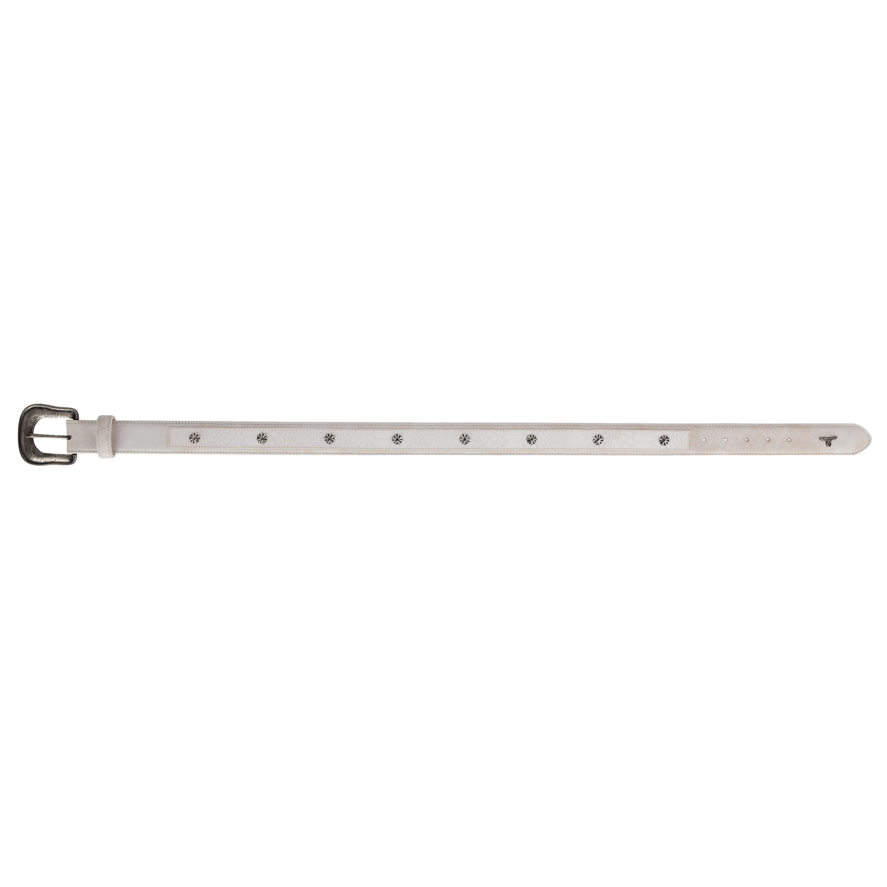 Lane 1.5 Overlay Showdown Belt with Conchos and Single Buckle - Ceramic Crackle