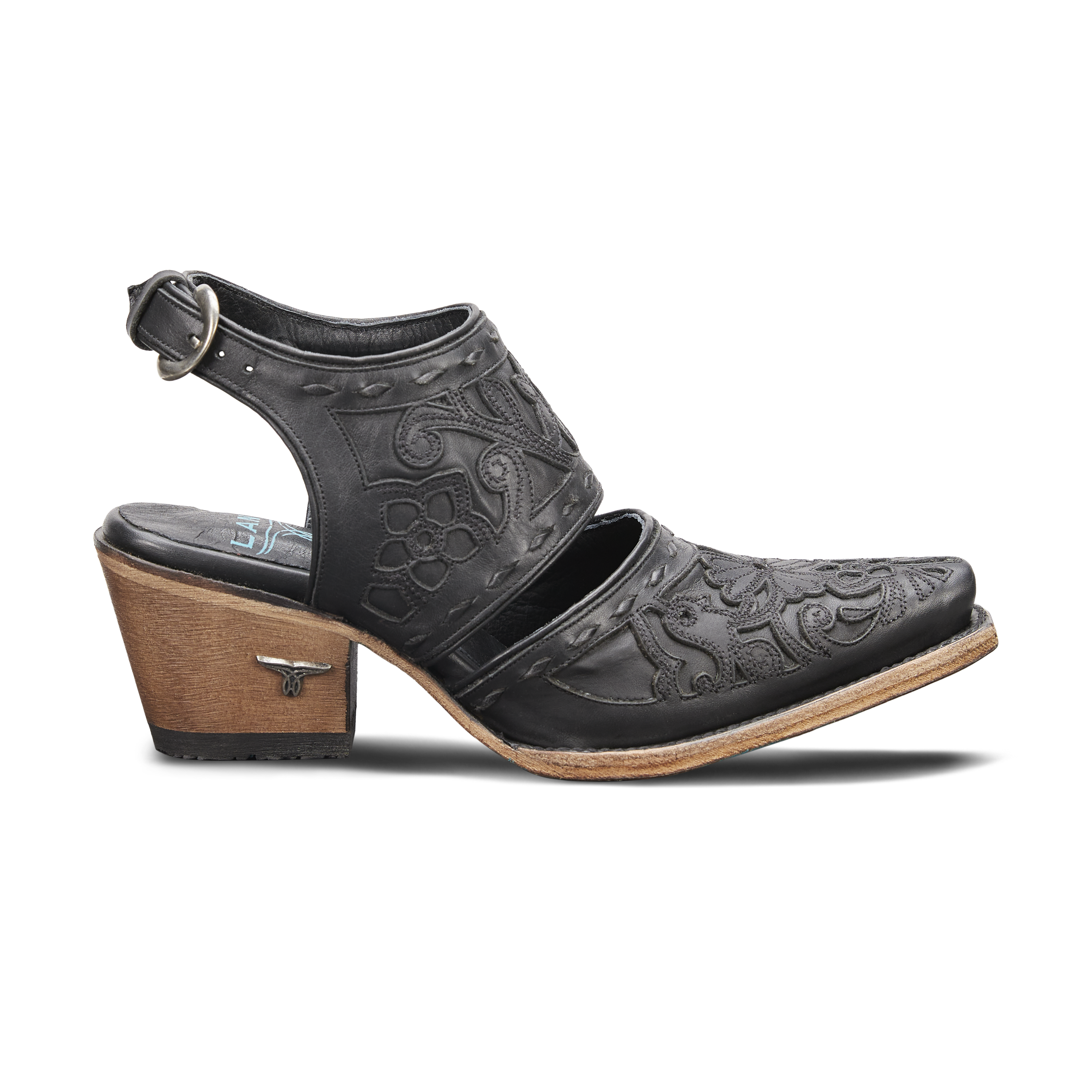 Lane Robin Slingback Mule - Jet Black