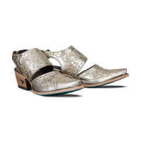 Lane Robin Slingback Mule - Champagne Metallic