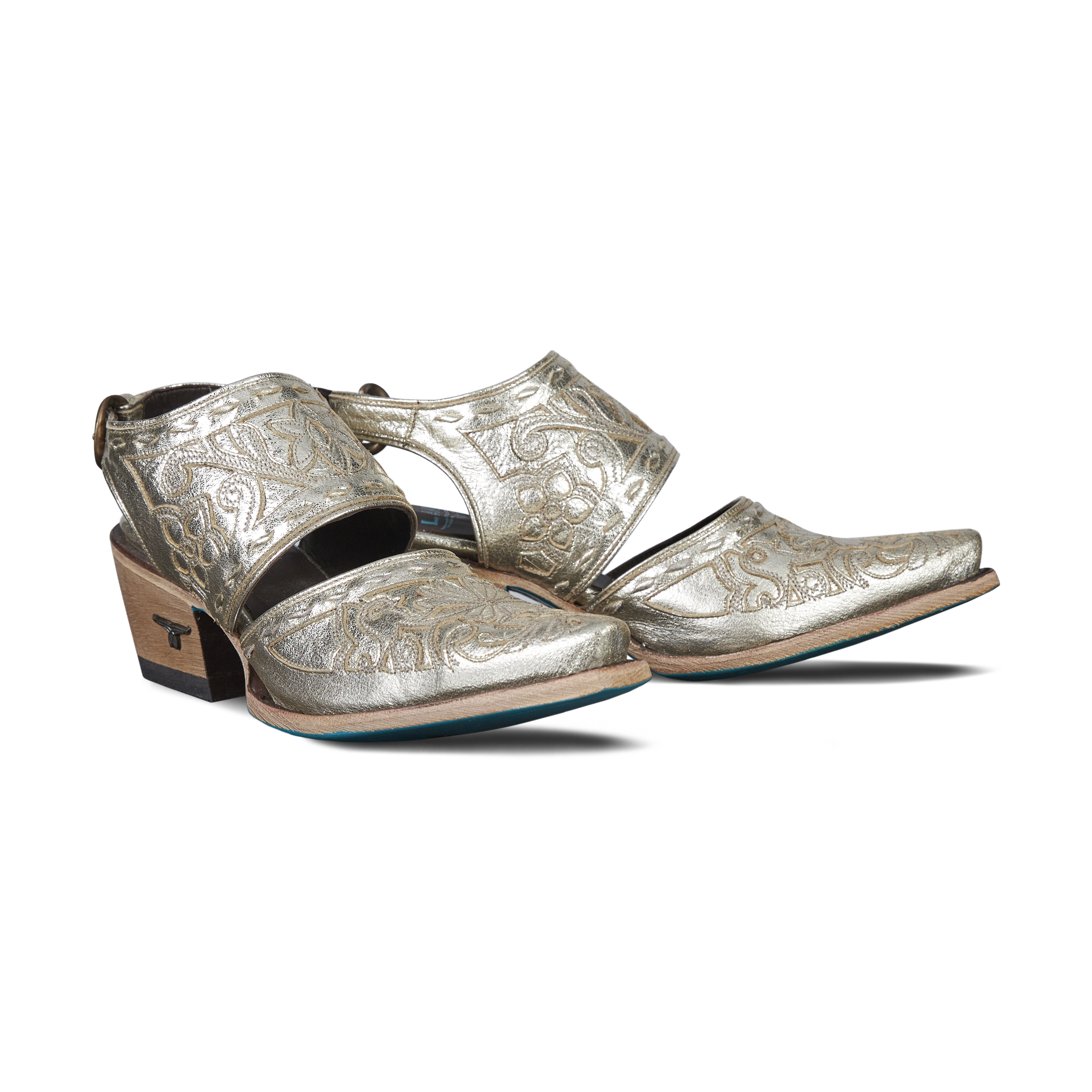Lane Robin Slingback Mule - Champagne Metallic