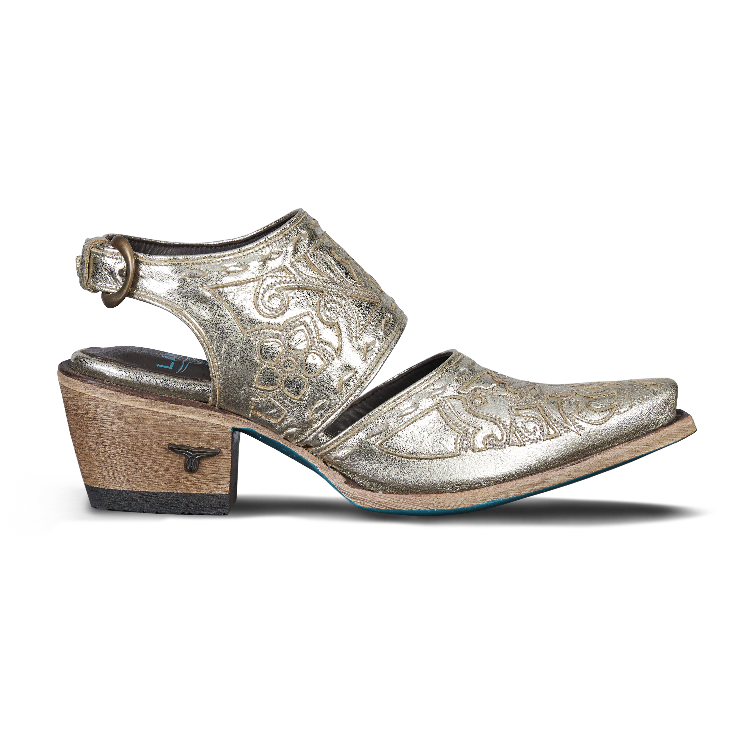Lane Robin Slingback Mule - Champagne Metallic