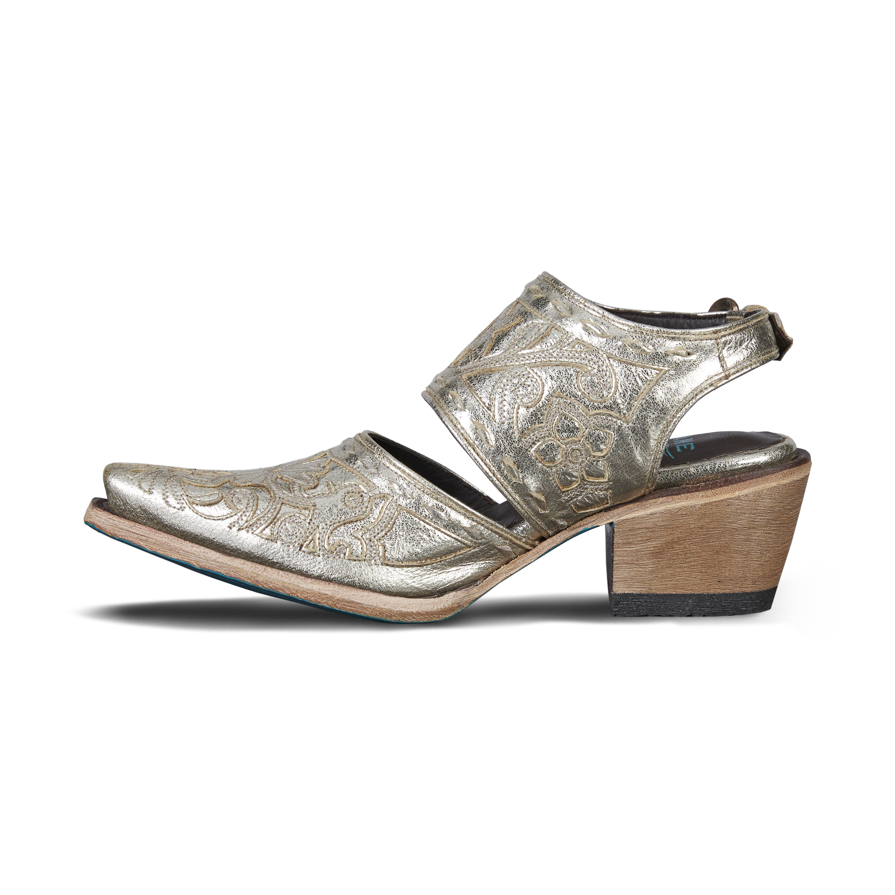 Lane Robin Slingback Mule - Champagne Metallic