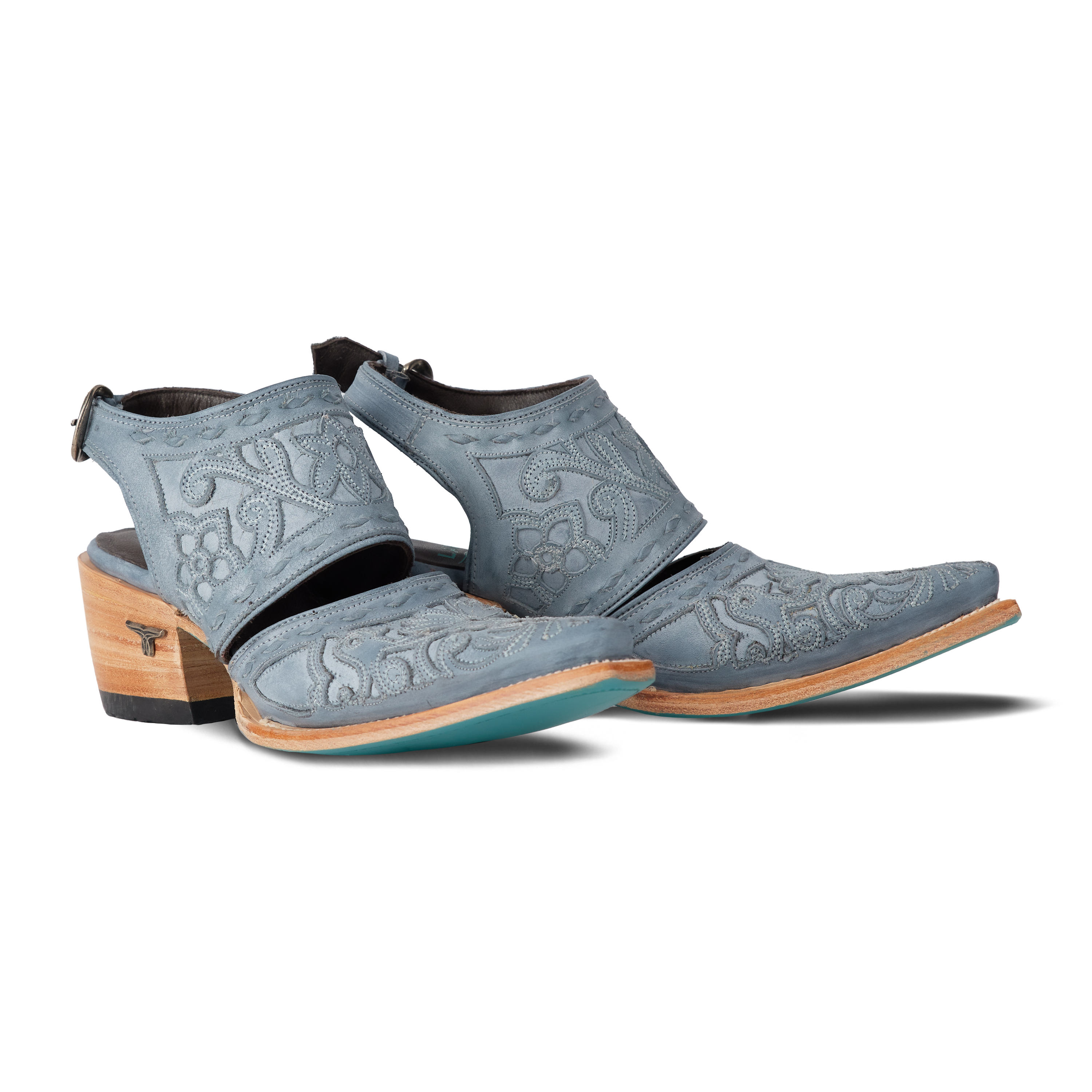 Lane Robin Slingback Mule - Washed Denim