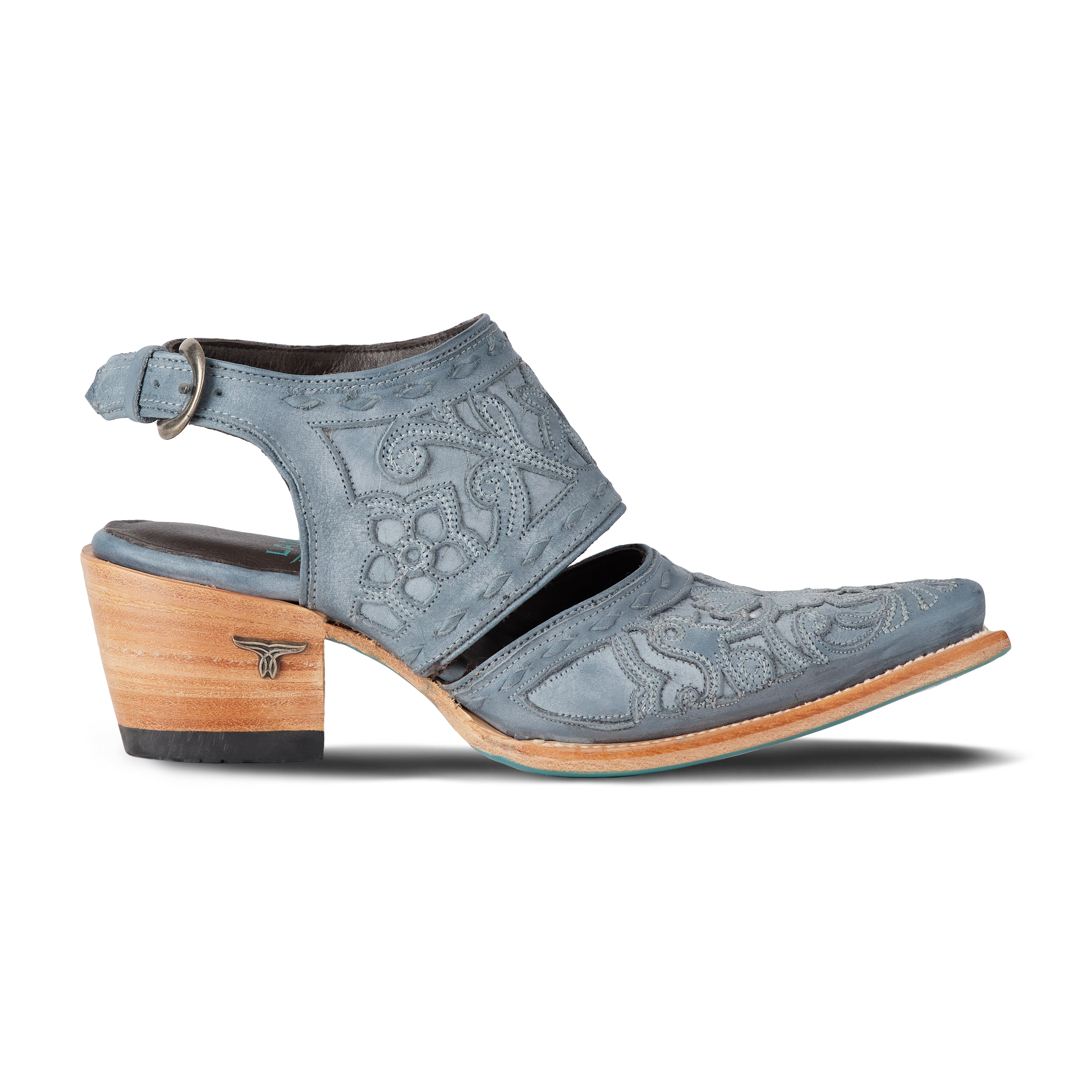 Lane Robin Slingback Mule - Washed Denim