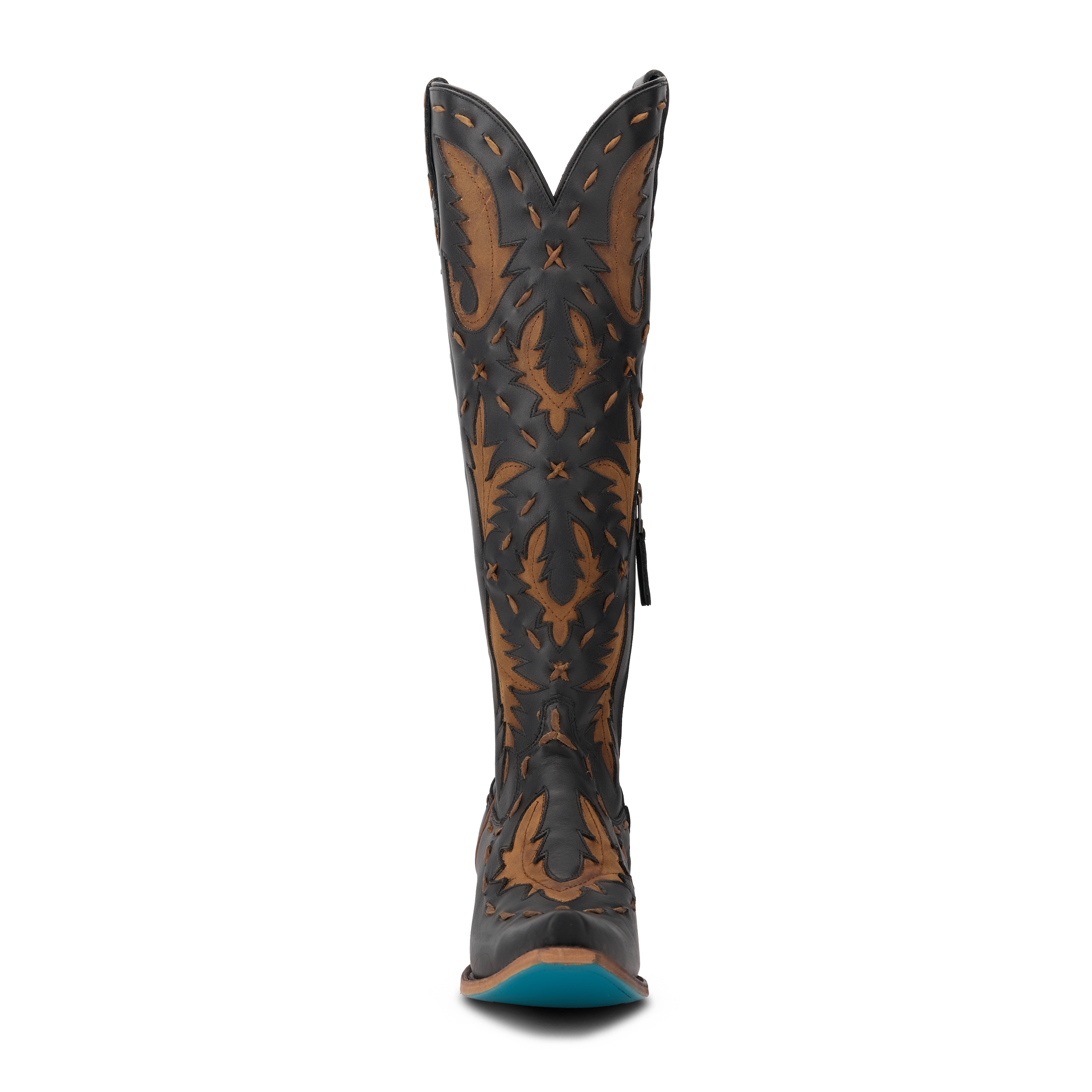 Lane Reverie Knee High Corset - Jet Black and Burnt Caramel