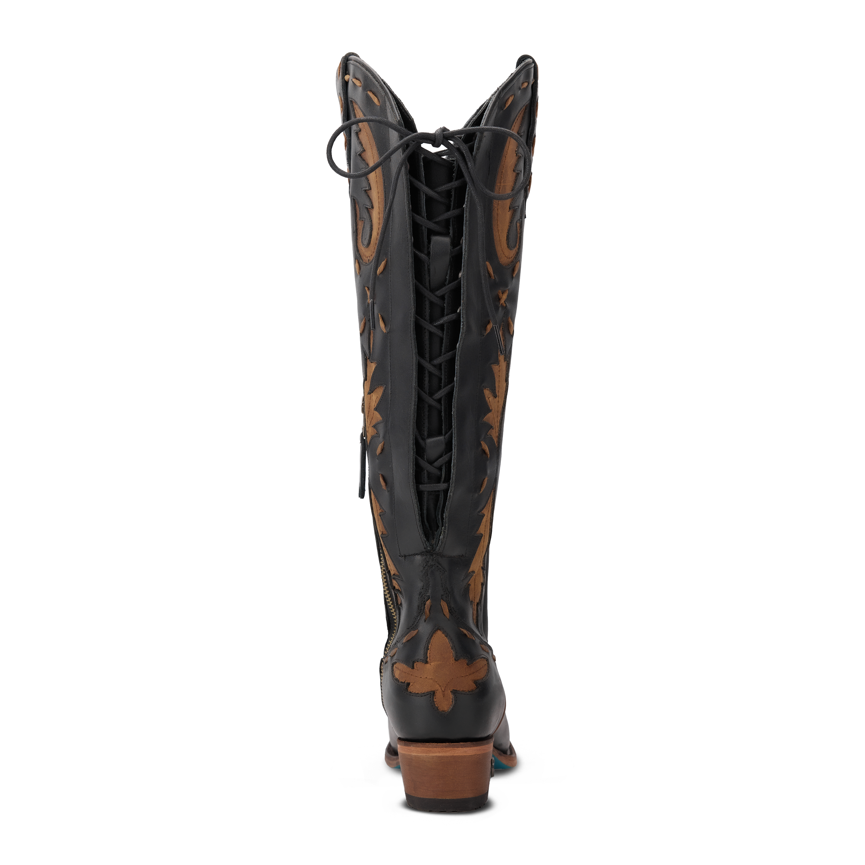 Lane Reverie Knee High Corset - Jet Black and Burnt Caramel