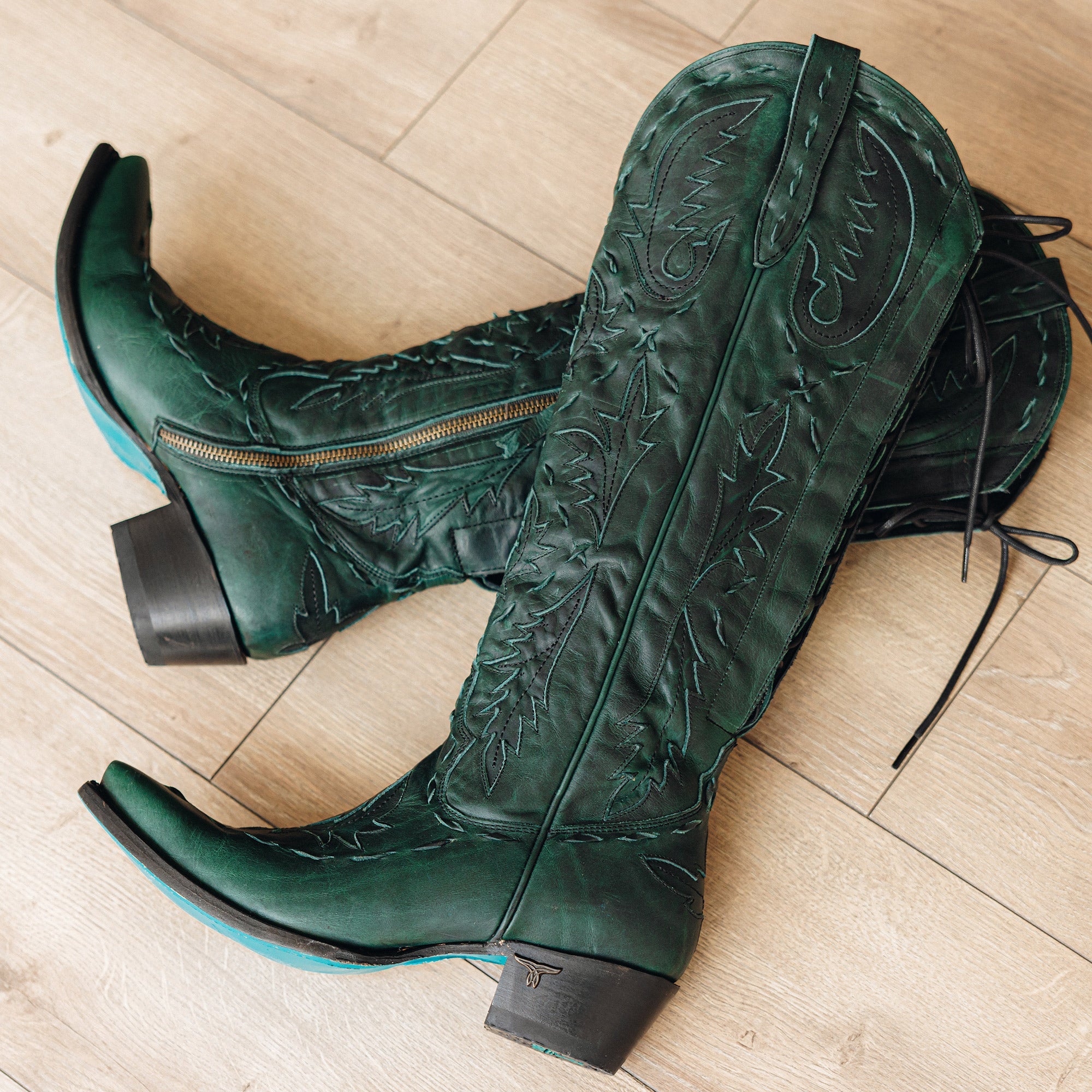 Lane Reverie Knee High Corset - Emerald Green