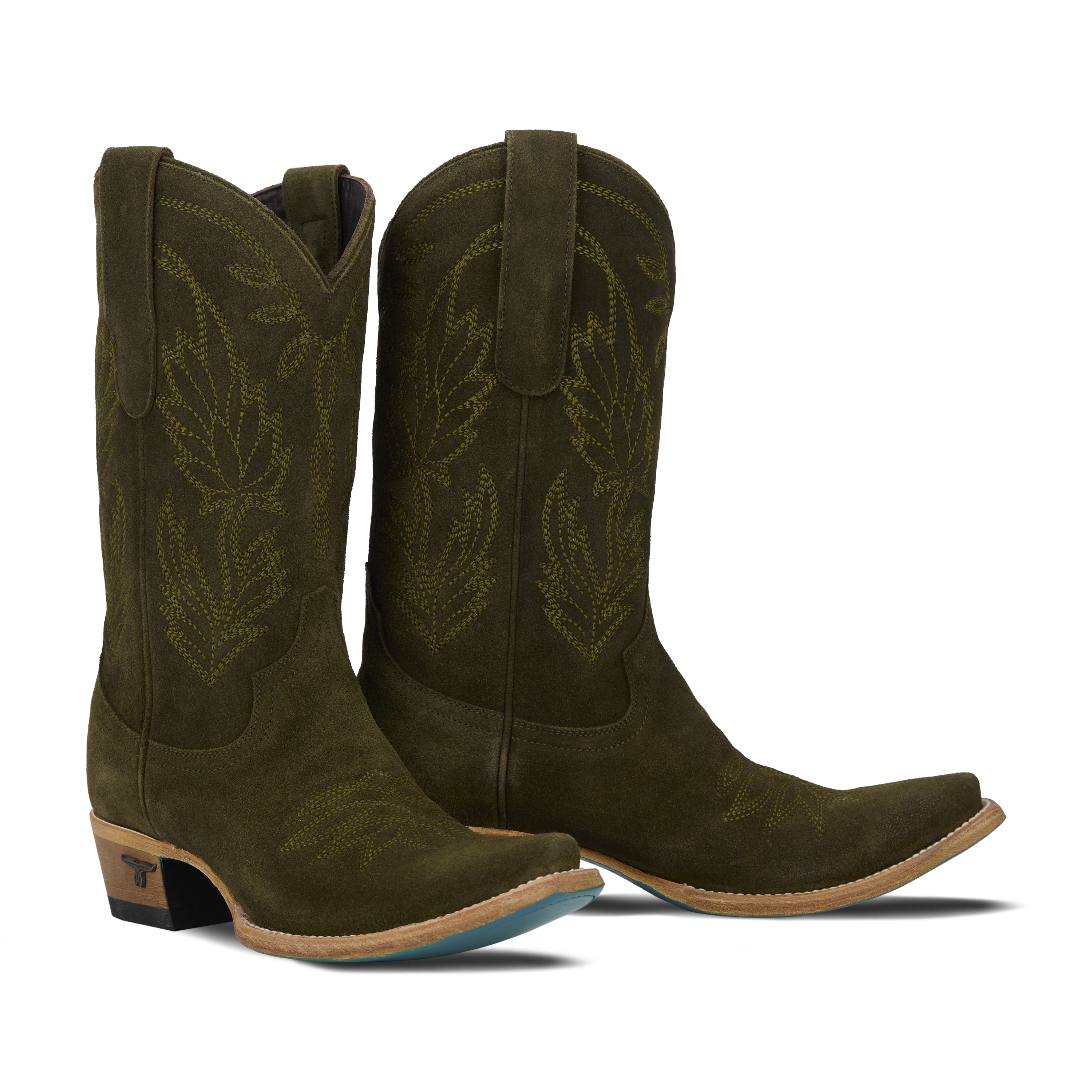 Lane Sandaga Midi - Olive Suede
